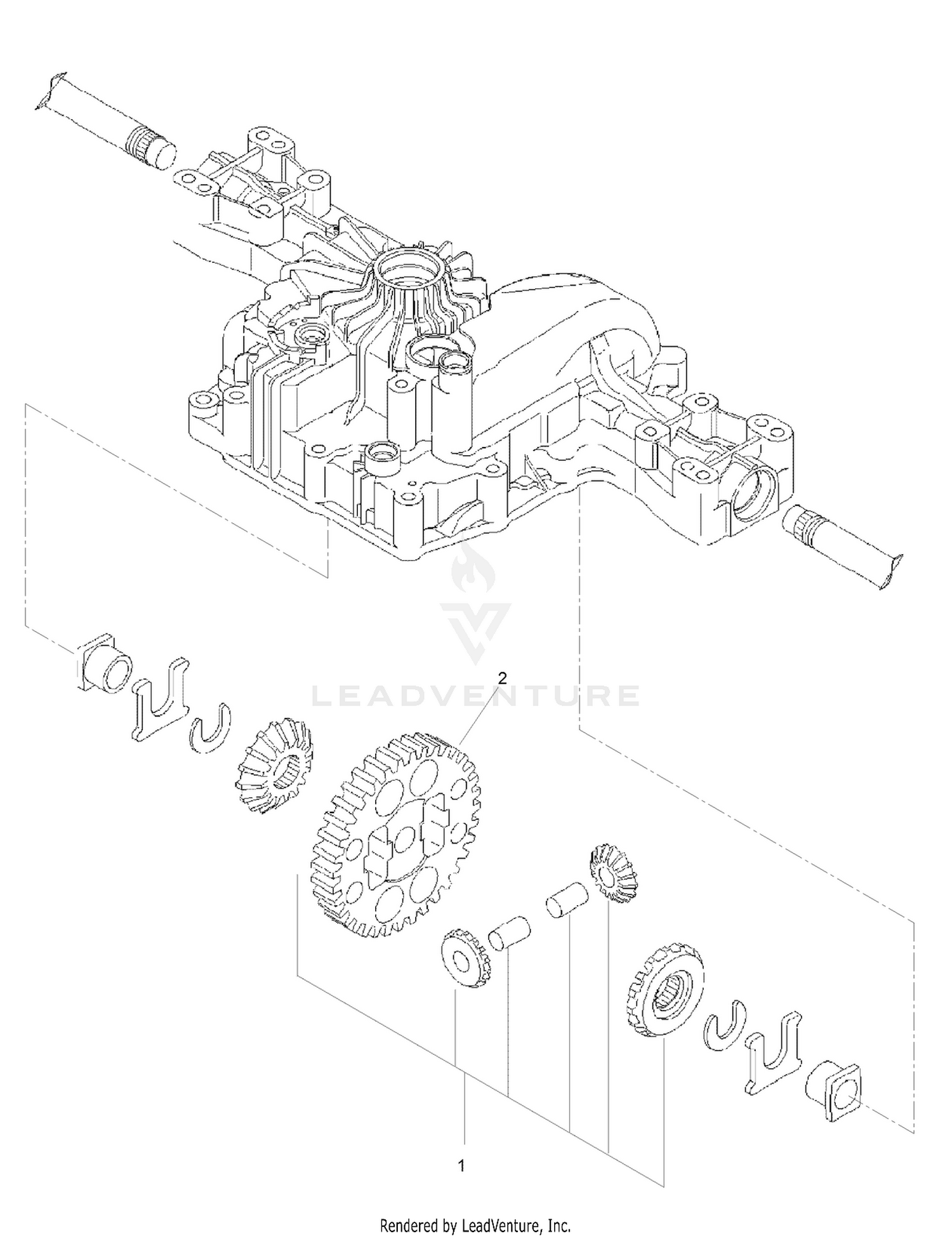 Differential Gear Assembly  Transmission Assembly No. 114-3155