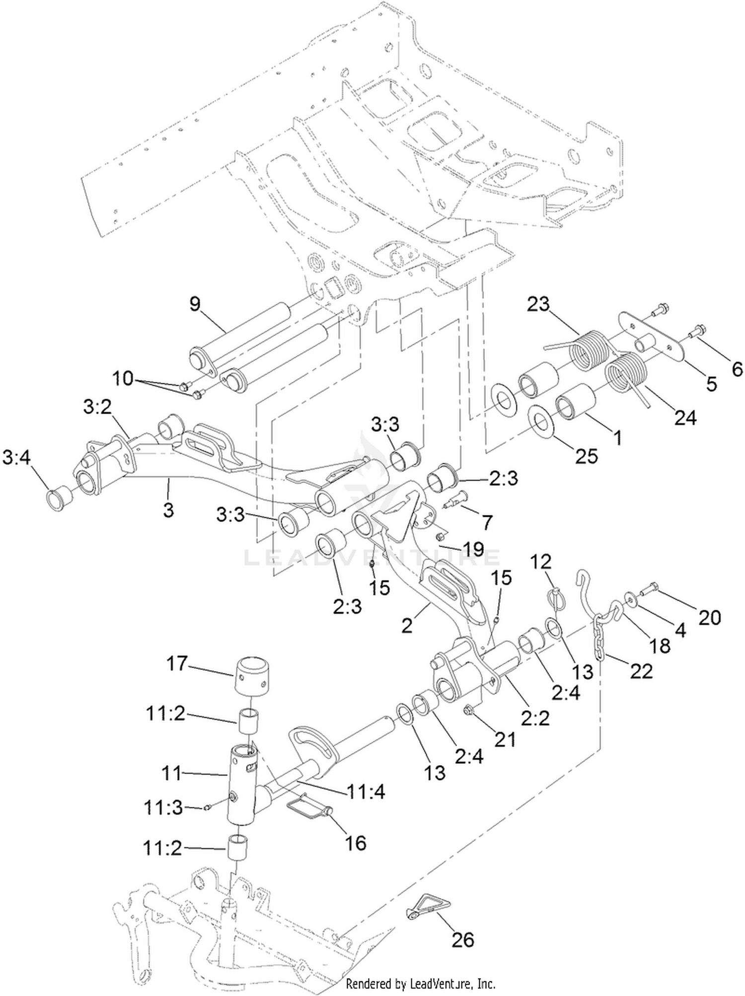No. 2 and 3 Lift Arm Assembly