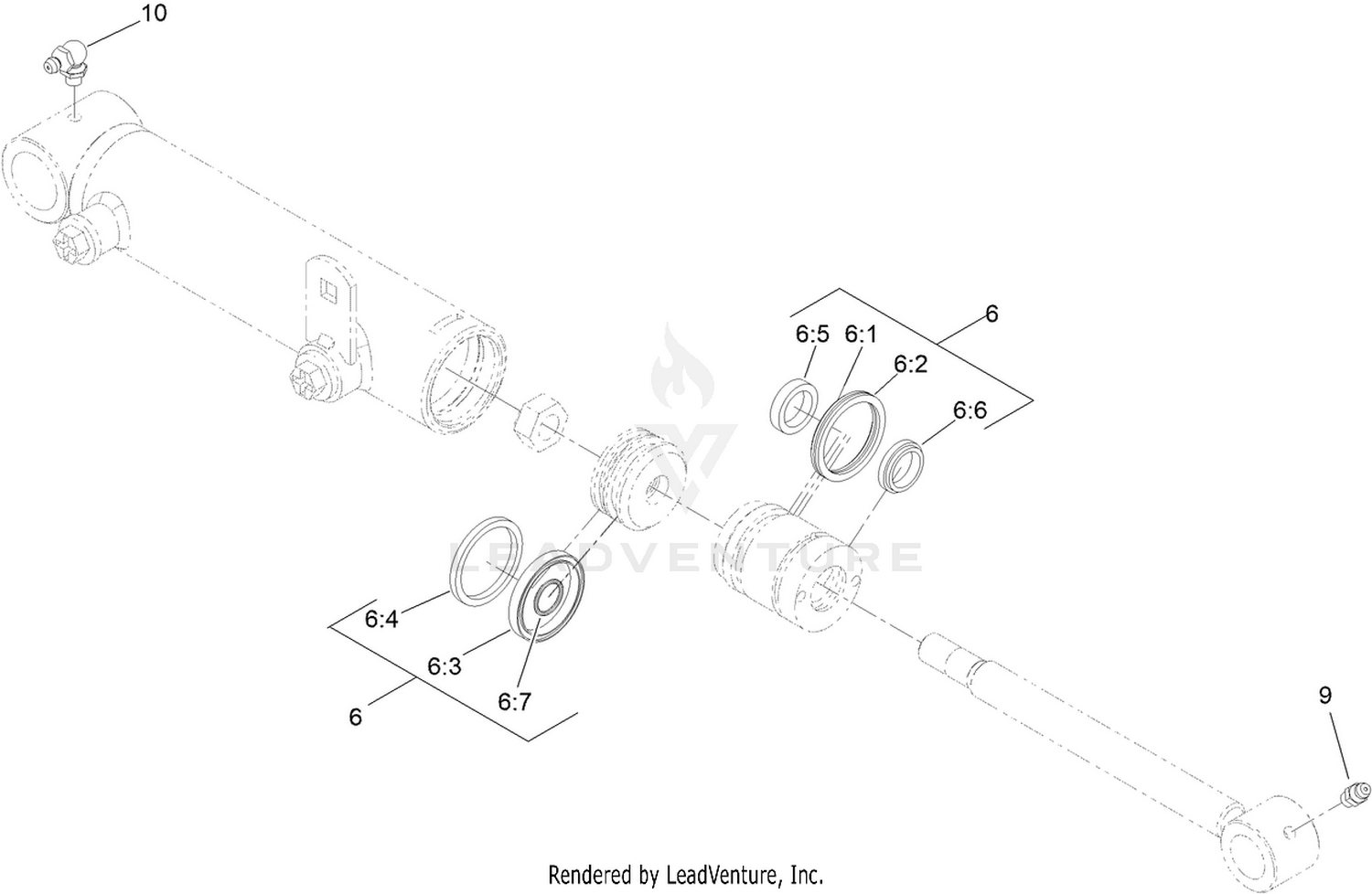 Hydraulic Cylinder Assembly No. 163-3534