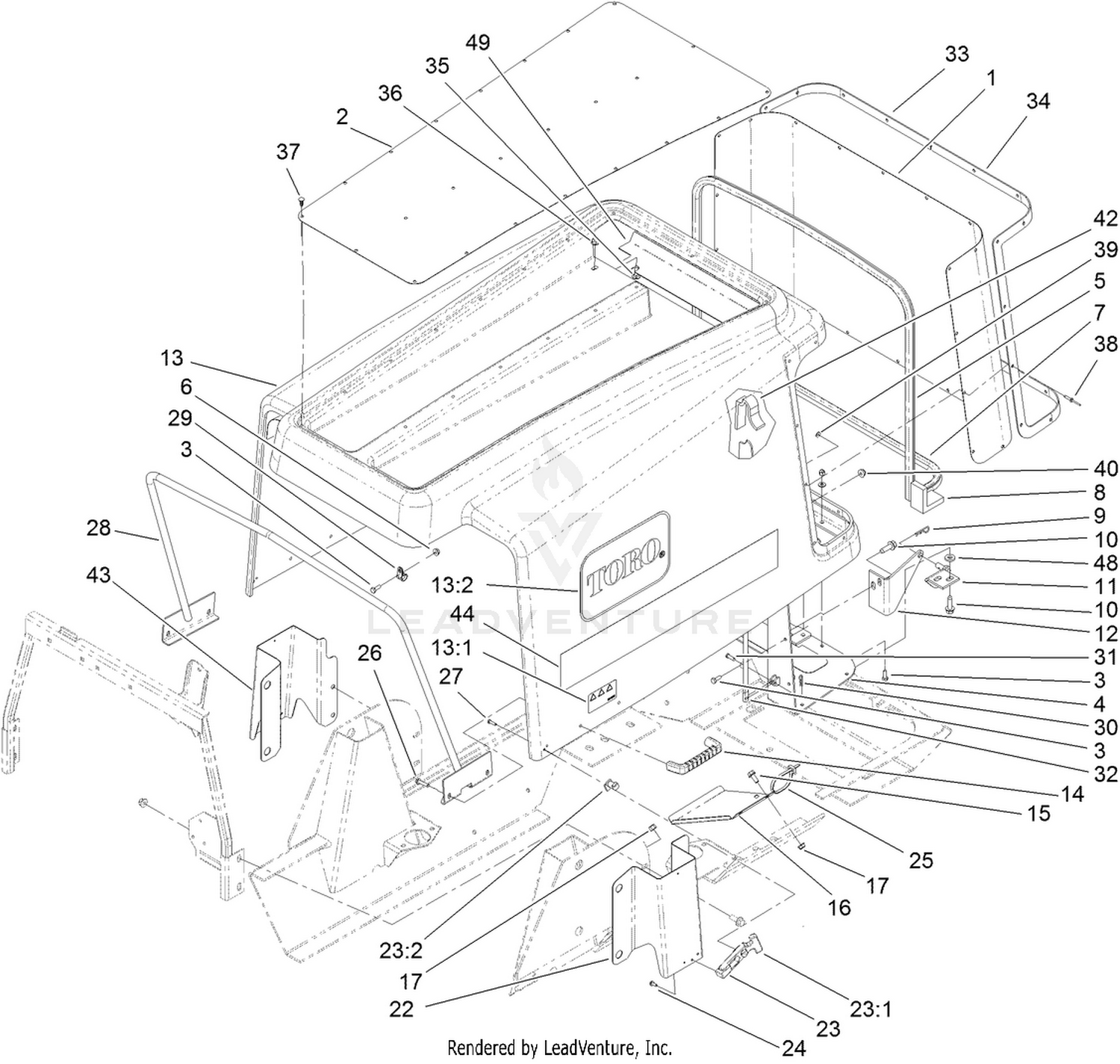 Hood and Screen Assembly
