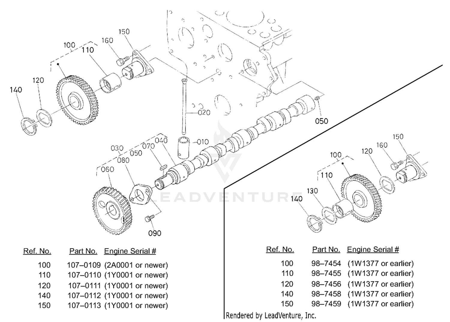 Camshaft and Idler Gear Shaft Assembly