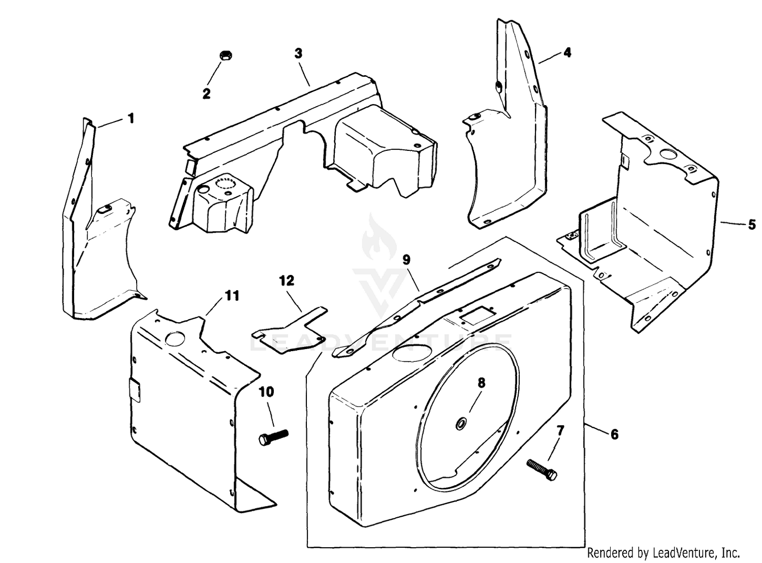 Baffles And Shroud-Engine Kohler Model No. M18qs-24657 (continued)