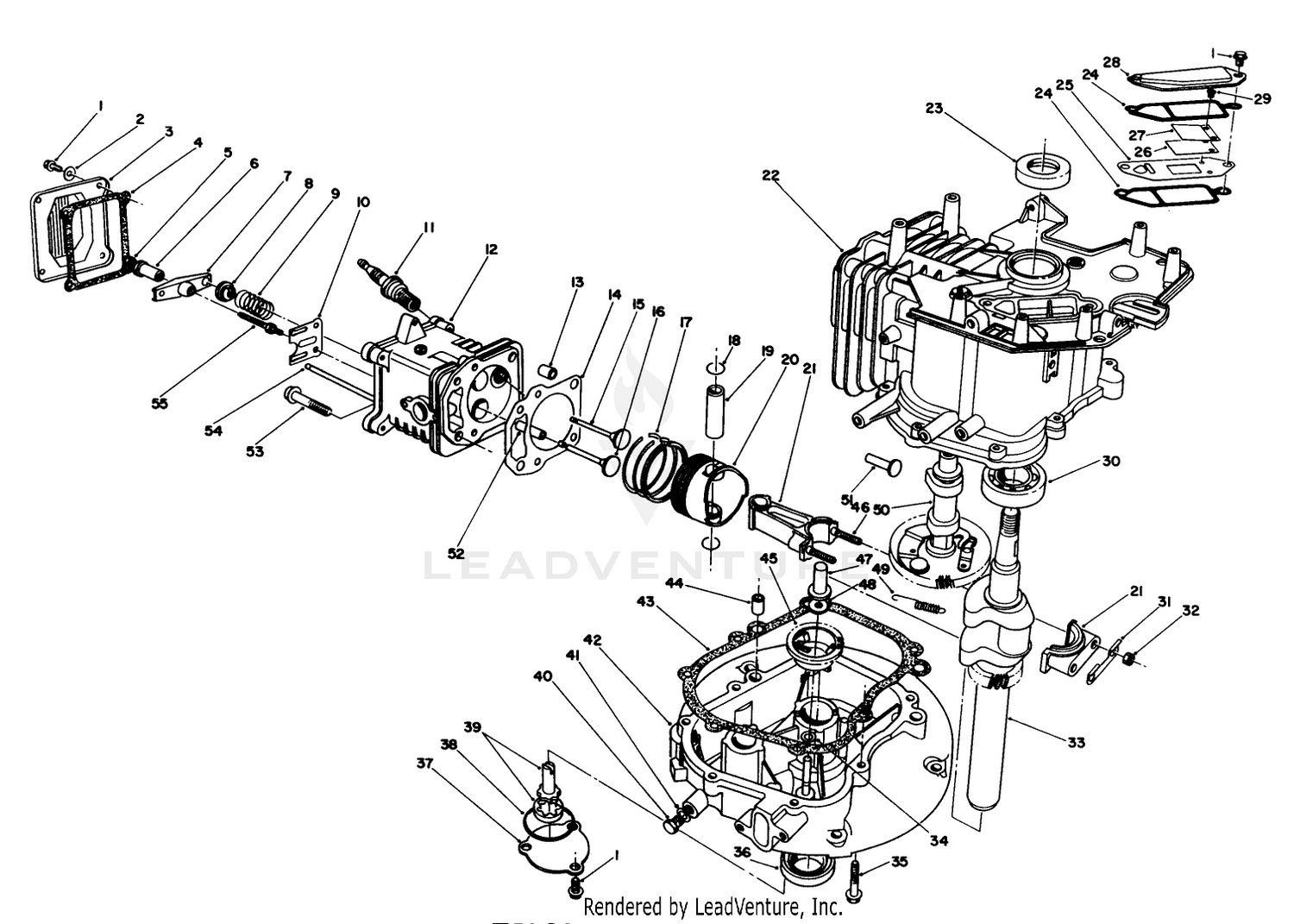 Engine Assembly (continued) (model No. Vmh7)