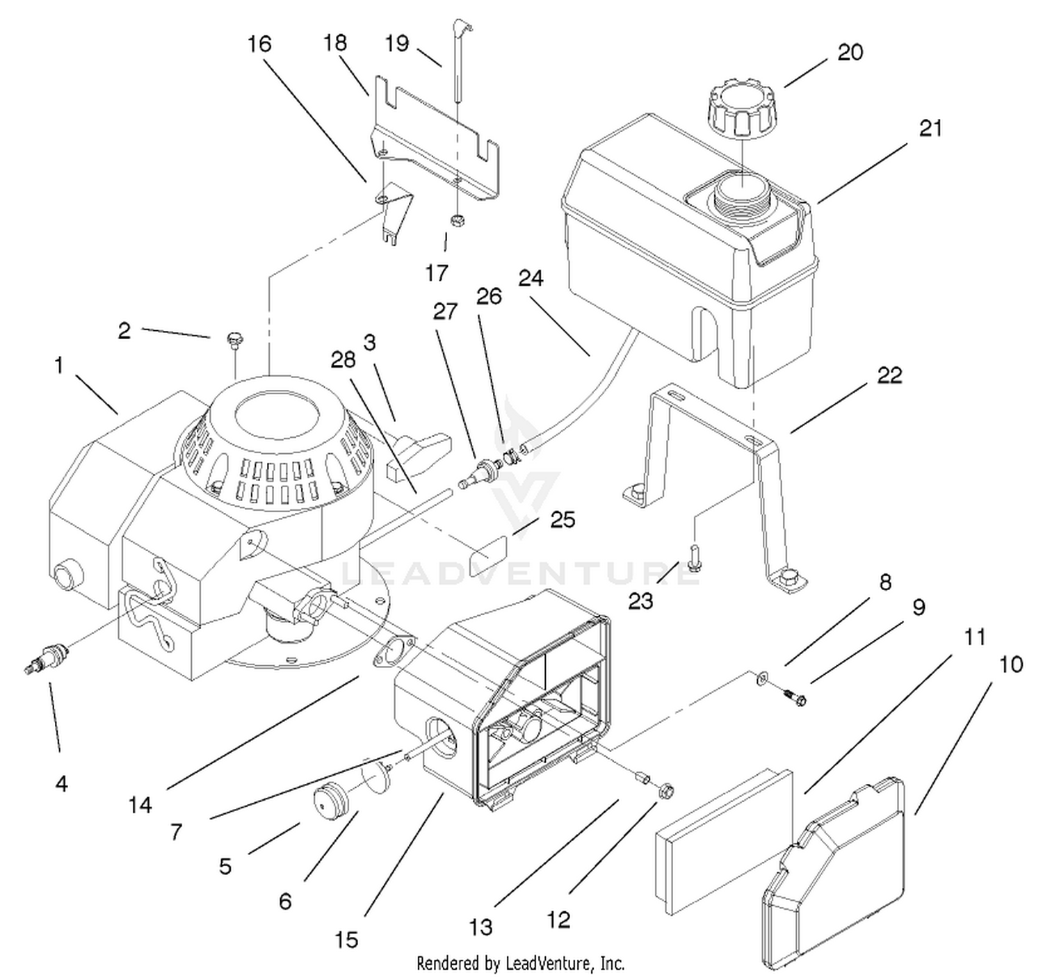 Fuel Tank And Bracket Assembly