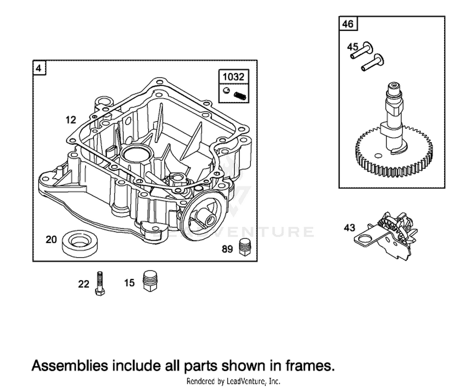 Crankcase Assembly Engine Briggs and Stratton Model 31F777-0123-E1
