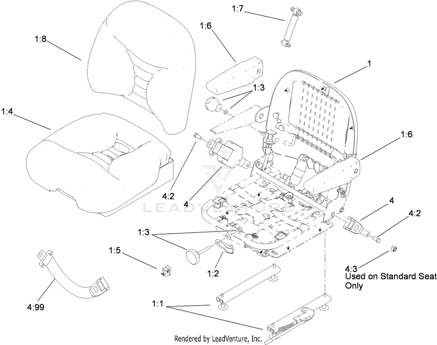 Deluxe Seat Assembly No. 110-0838
