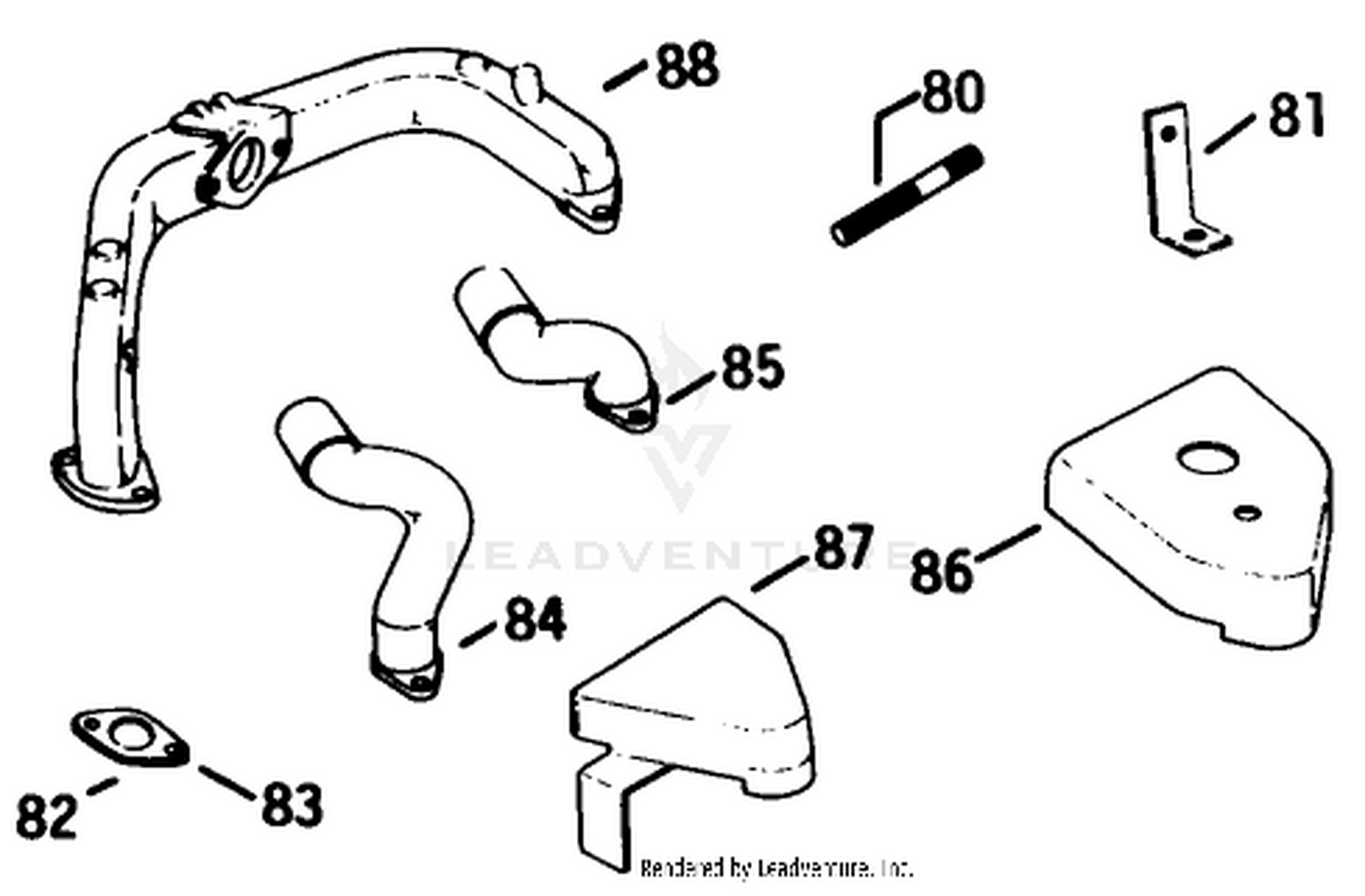 Engine Kohler Model No. K582qs Type No. Ps-36315 (continued) Intake  Exhaust Manifolds-Group 12