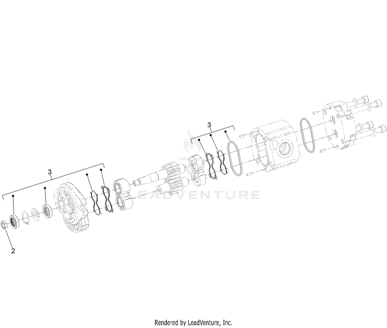Hydraulic Motor Assembly No. 127-3694