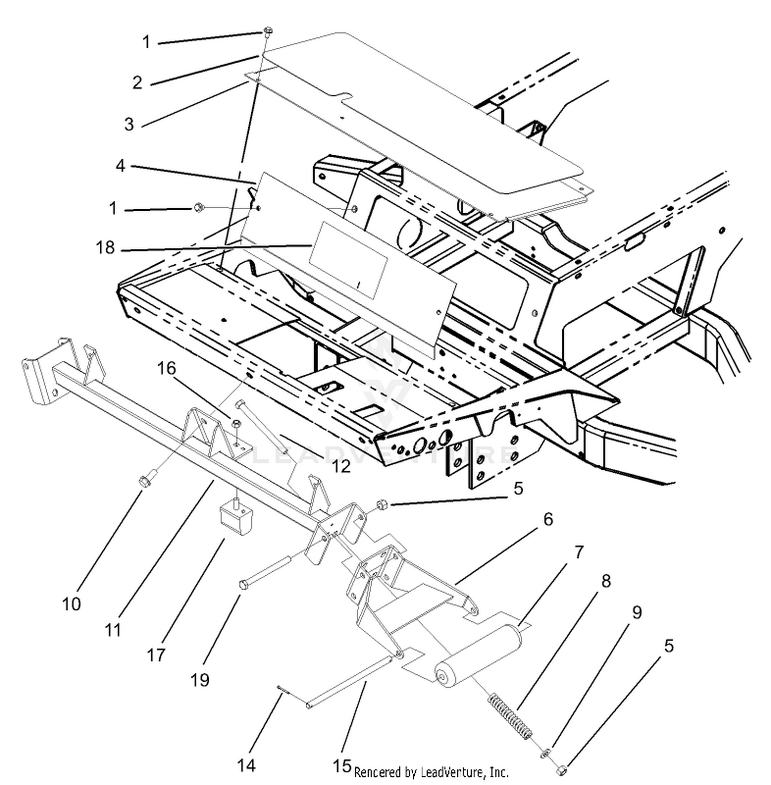 Roller Support and Access Panel Assembly