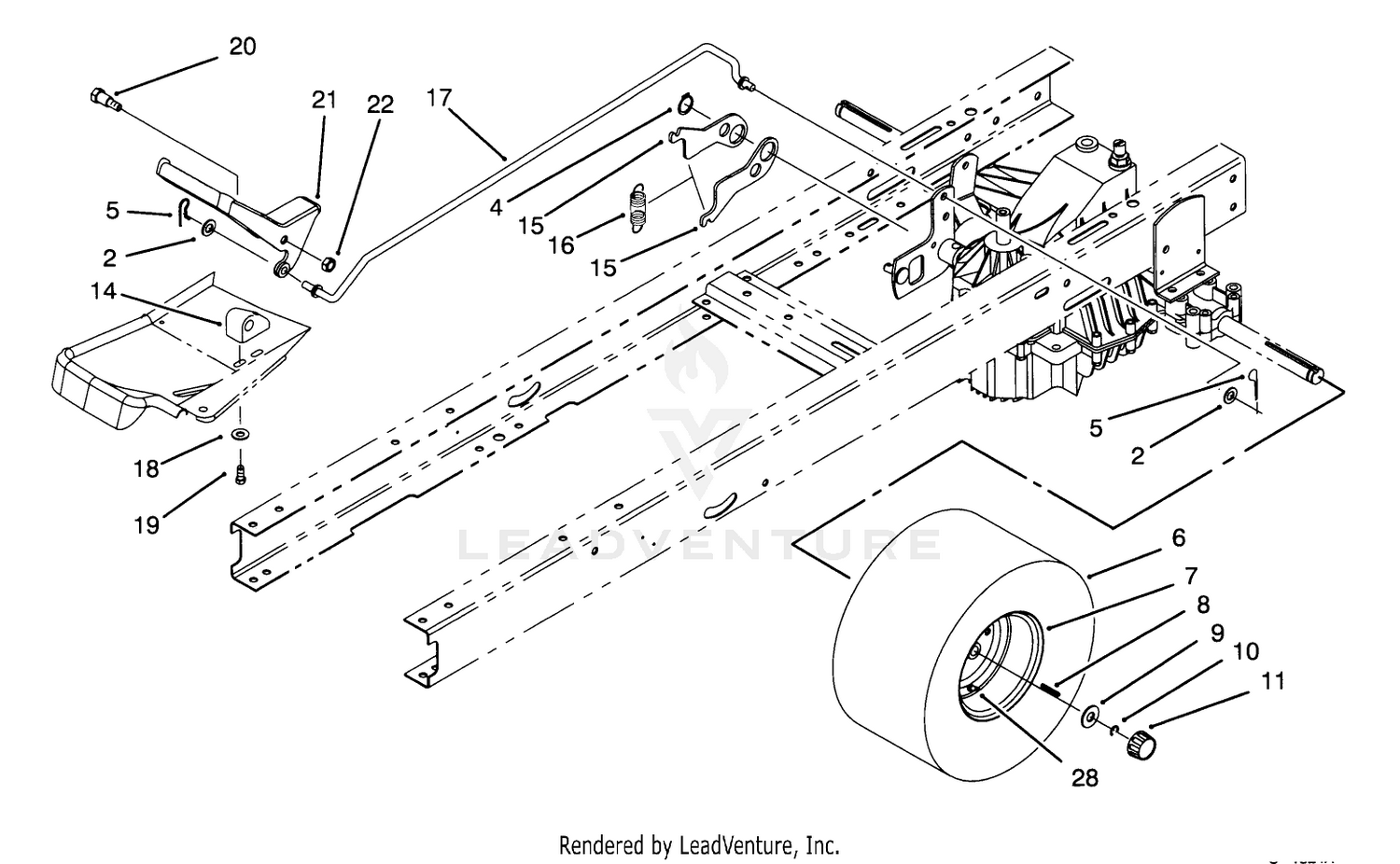 Speed Control  Rear Wheel Assembly