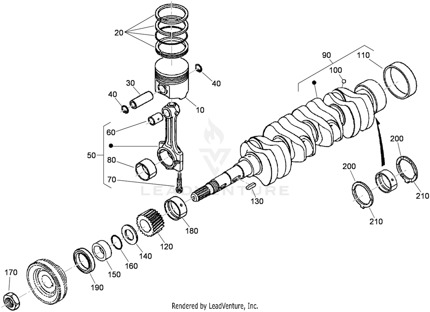 Piston and Crankshaft Assembly