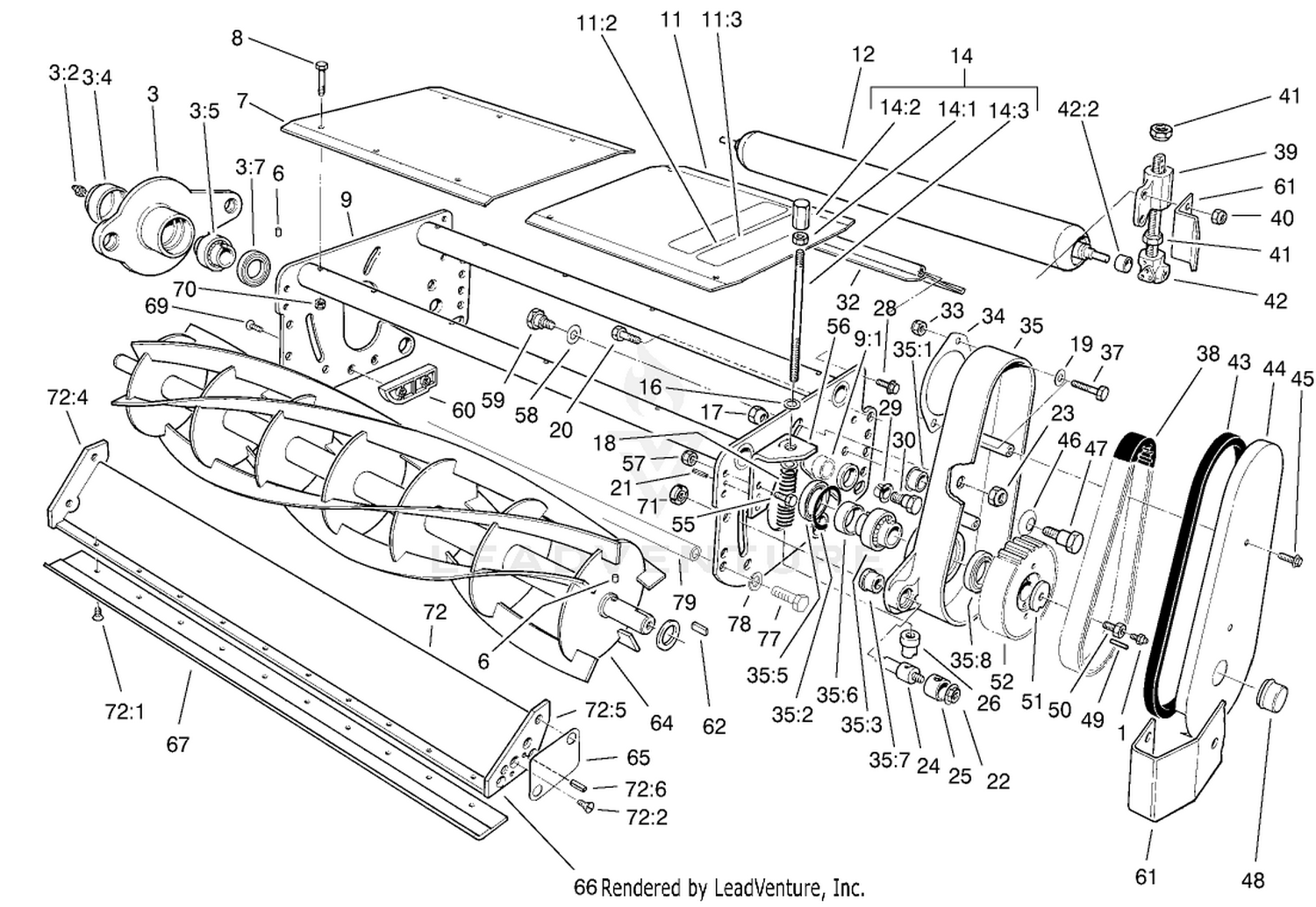 Left Hand Cutting Unit Assembly