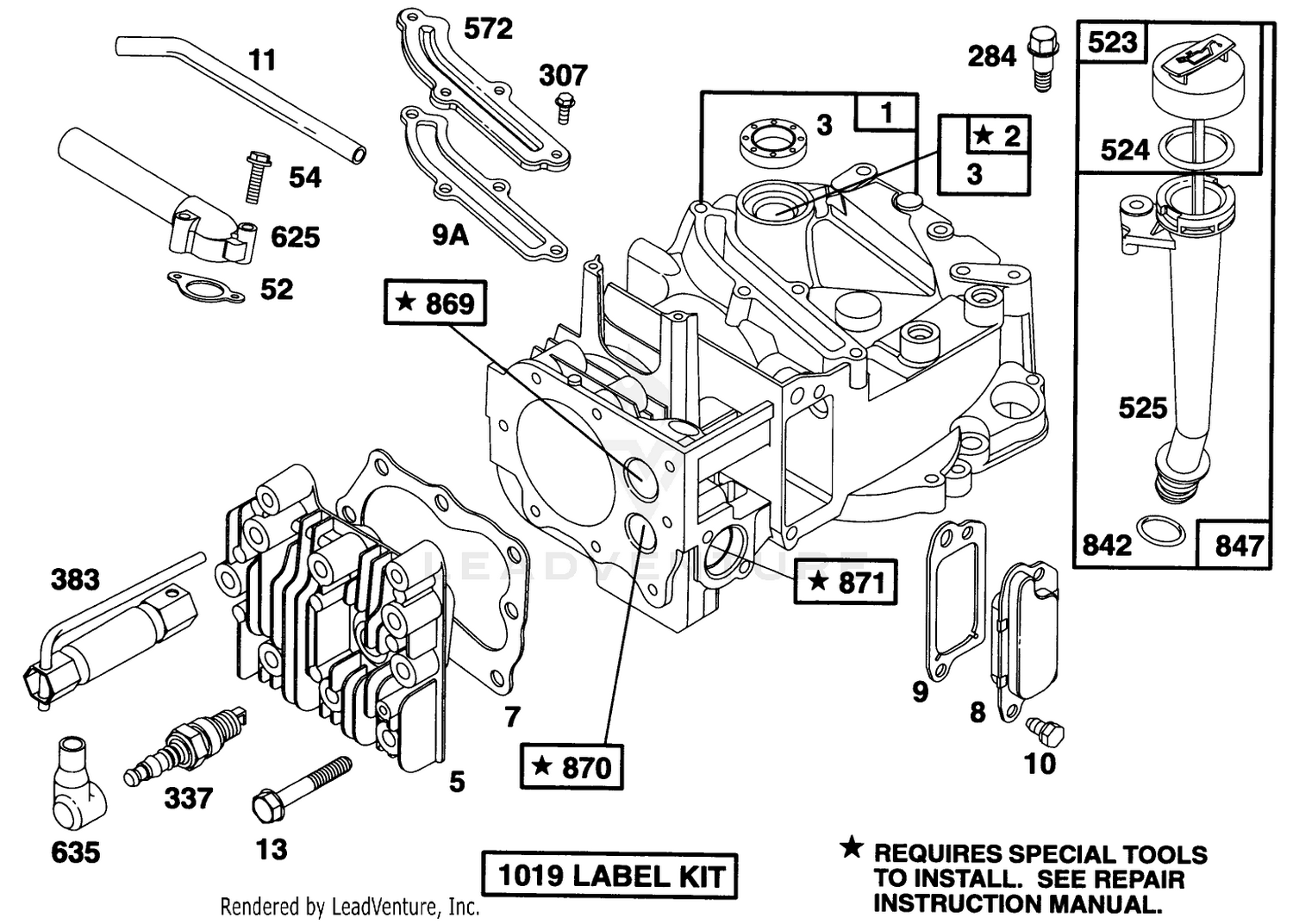 Engine Briggs  Stratton Model 122702-0182-01