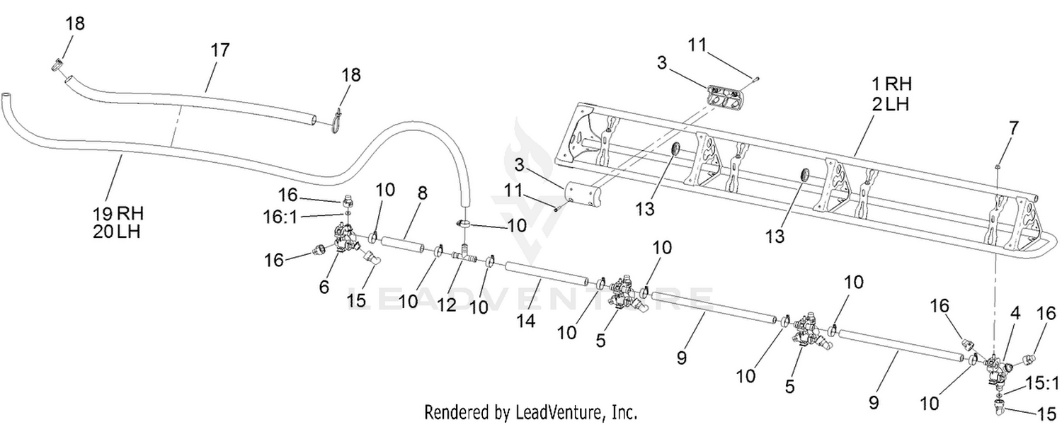 Left and Right Hand Boom Assembly