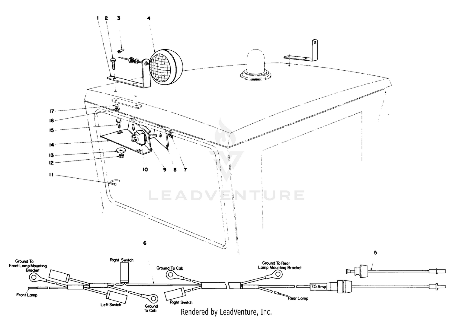 Cab Light Kit Model No. 30501