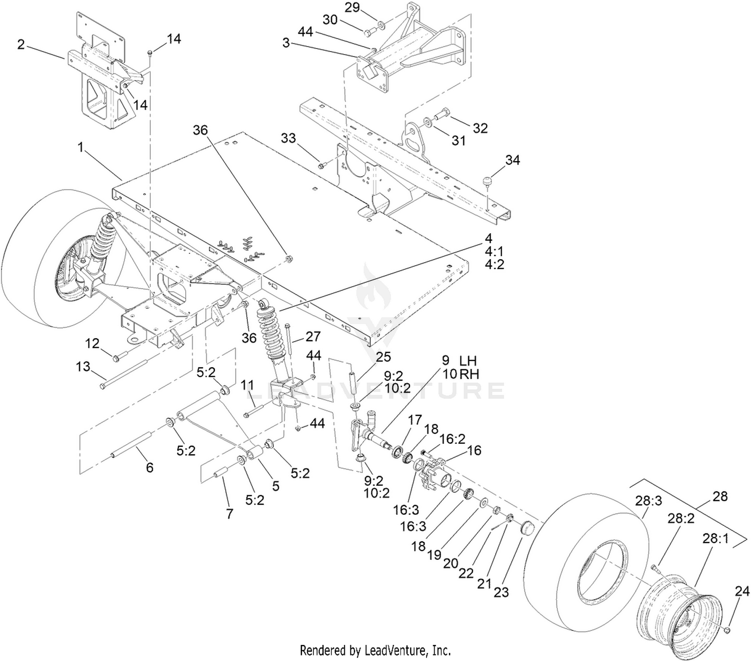 Front Frame and Suspension Assembly