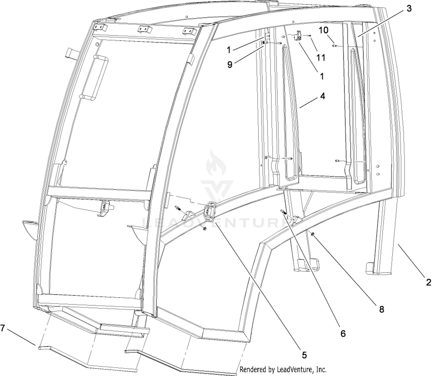 Shielding Component  Cab Assembly