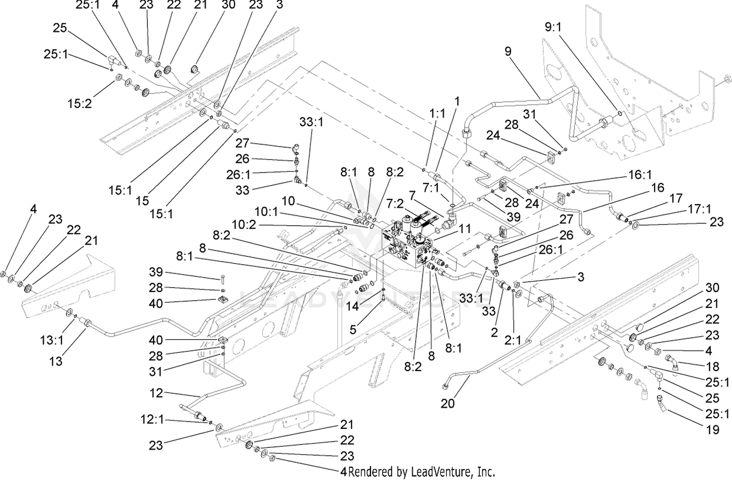 Rear Hydraulic Control Block Assembly