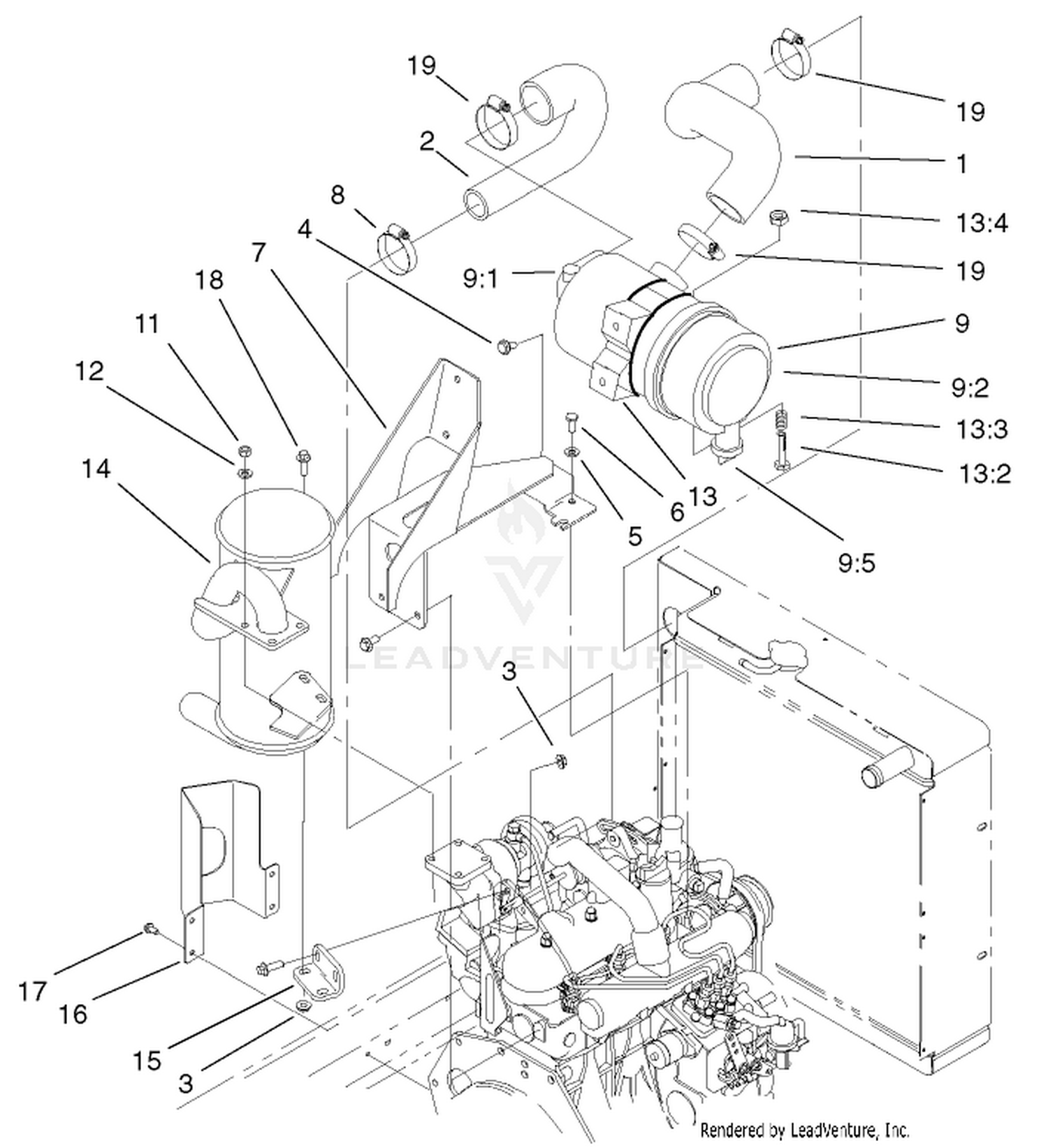 Air Cleaner And Muffler Assembly