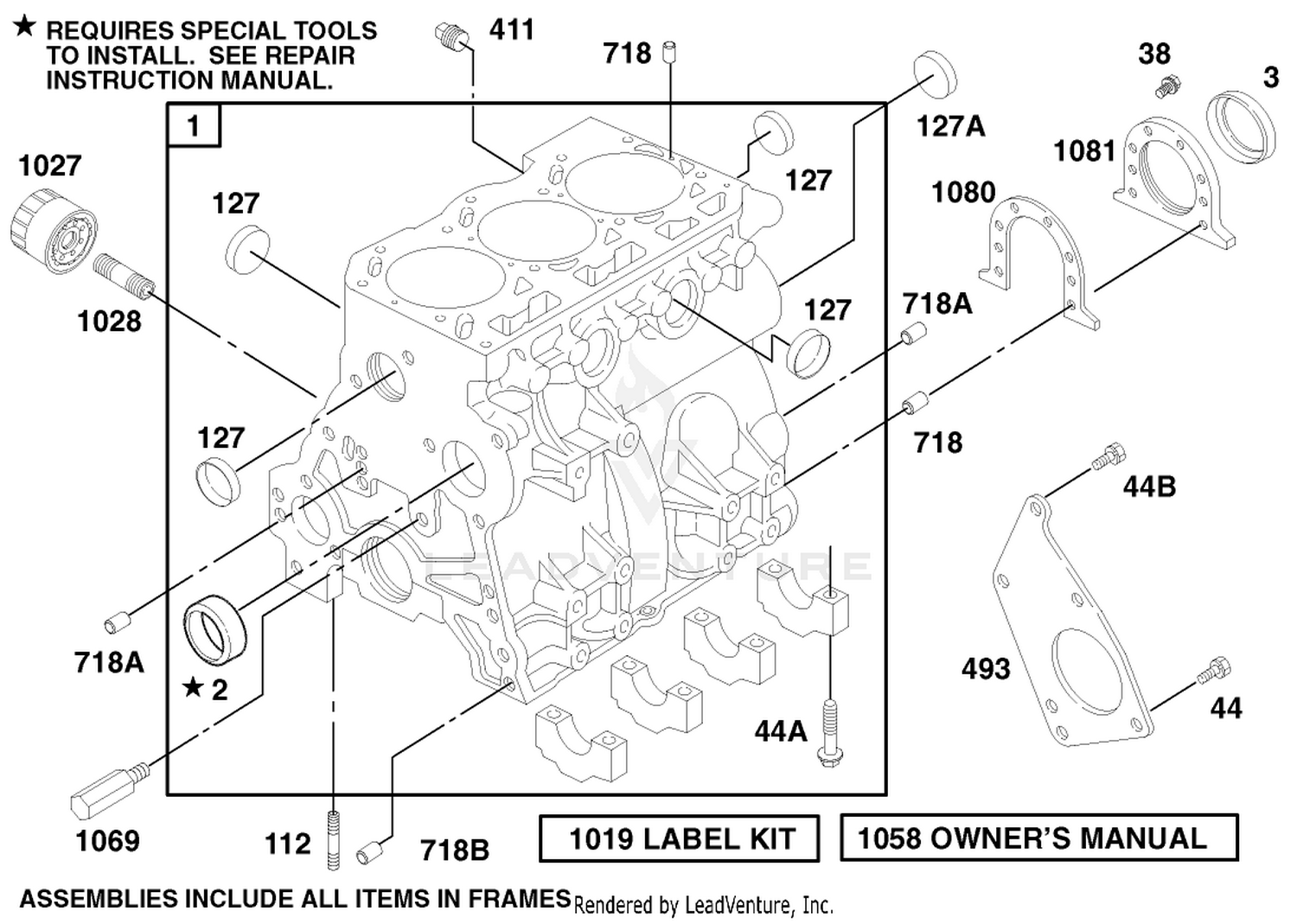 Engine Assembly Model 580447 Type 0112-A1