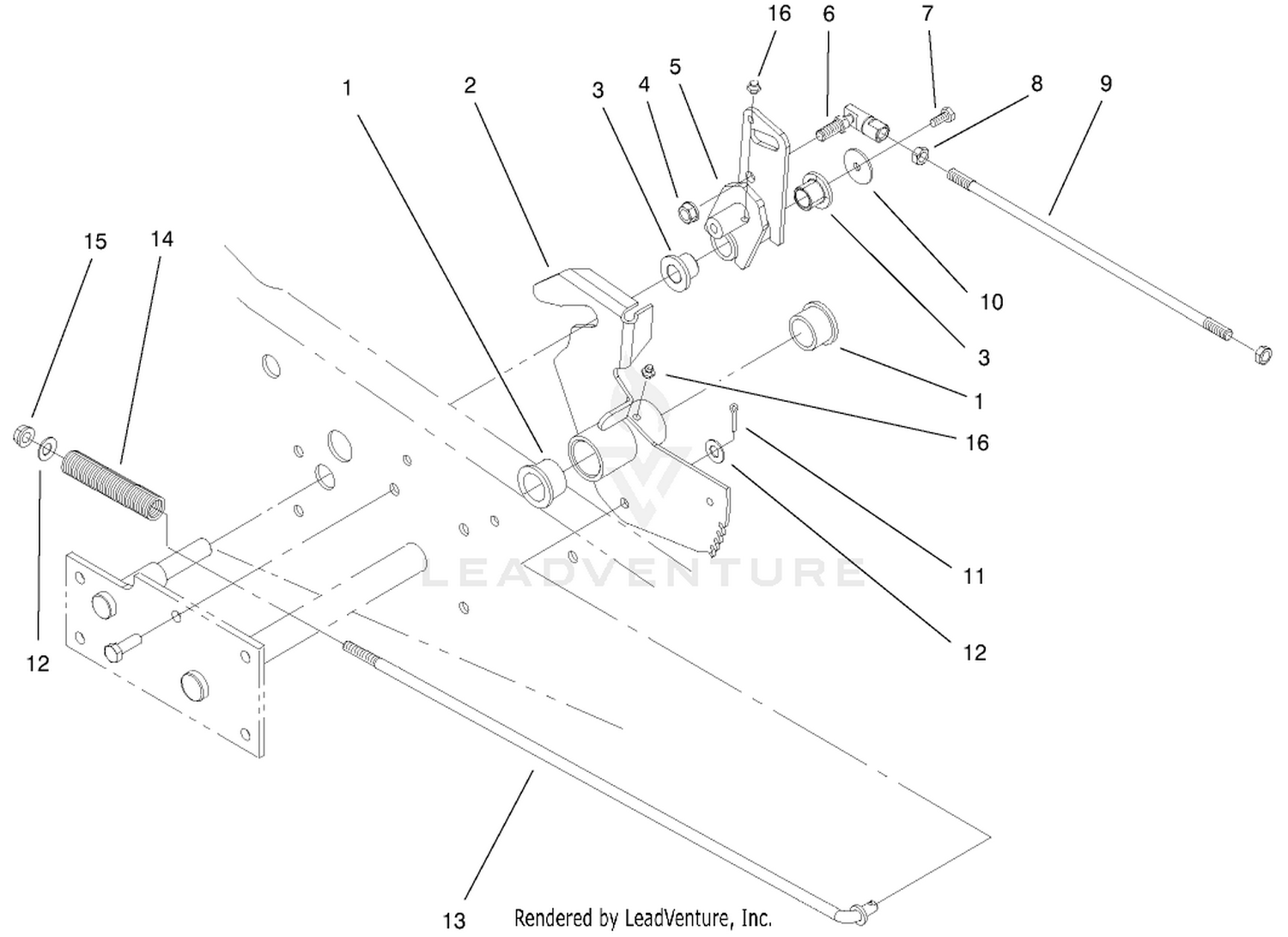 Lower Parking Brake Assembly