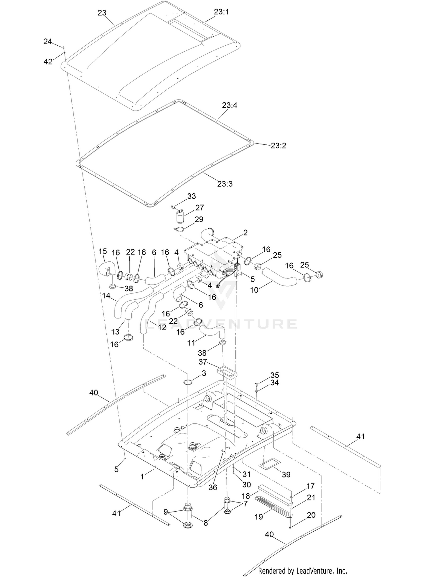 Mixing Box and Vent Hose Assembly