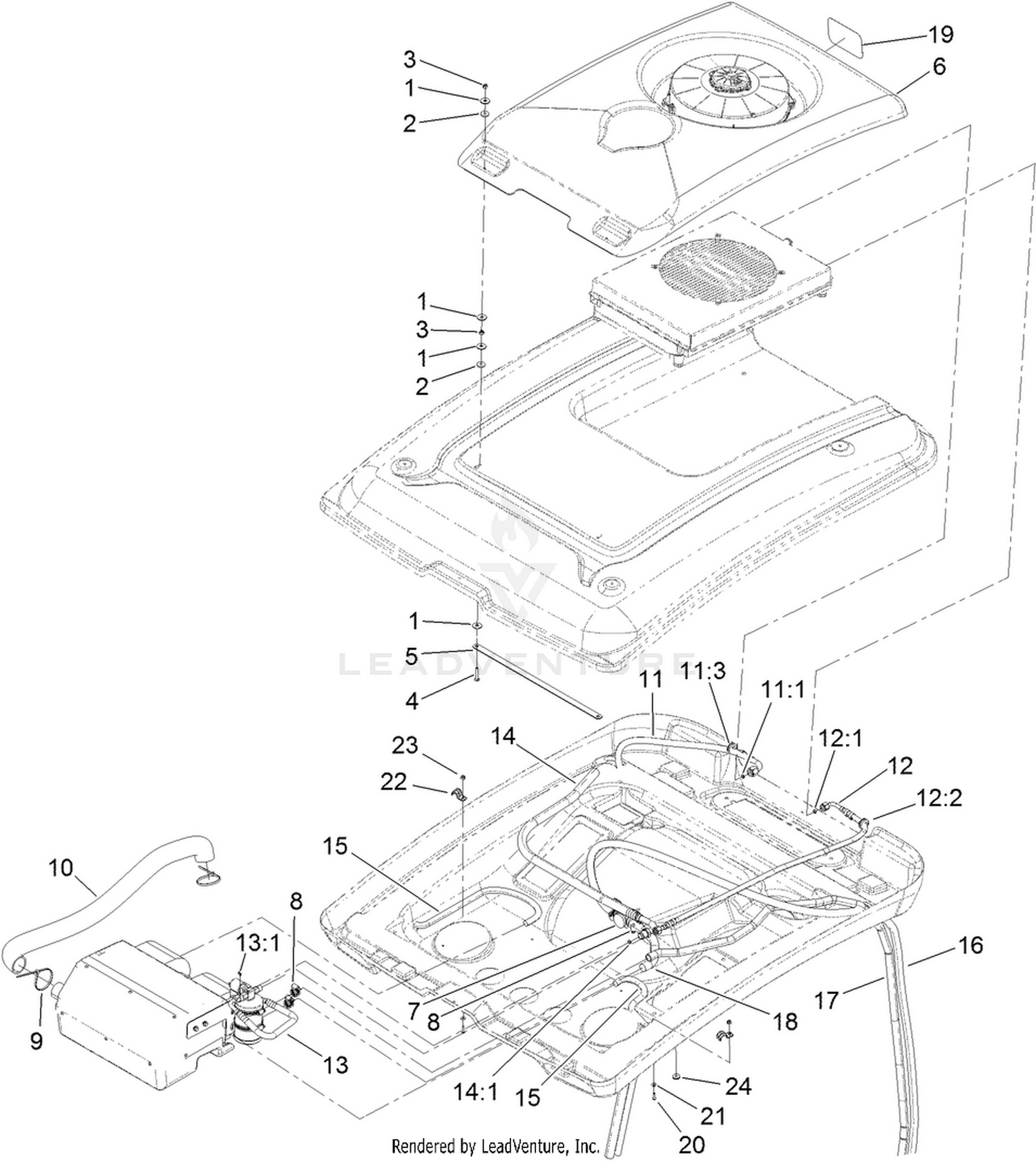 Roof and Hose Assembly