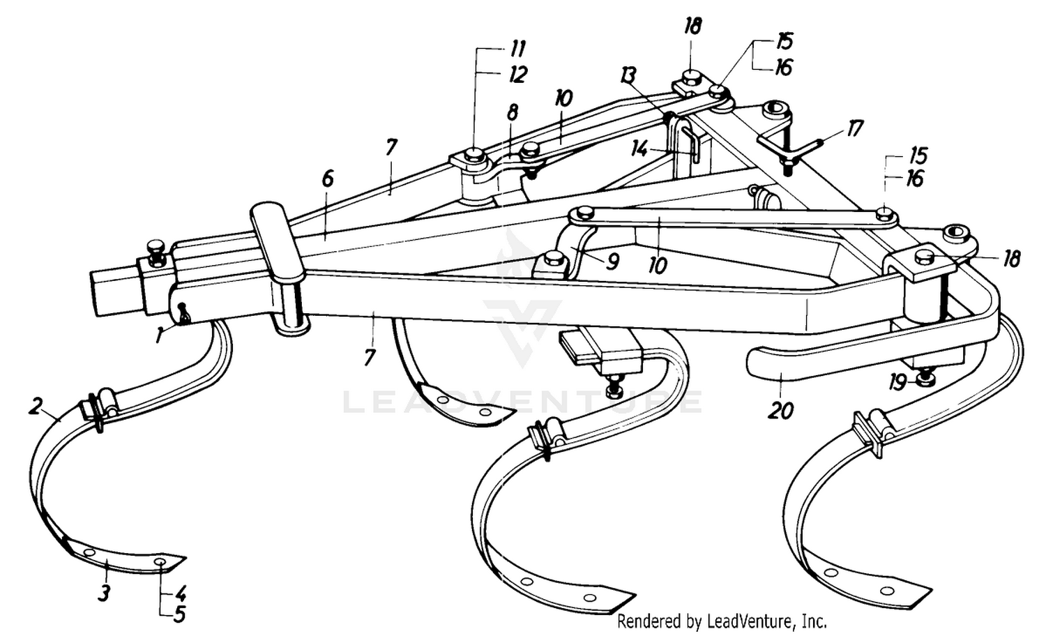 Parts List For 42" Cultivator (factory Order Number 67-42cr01)