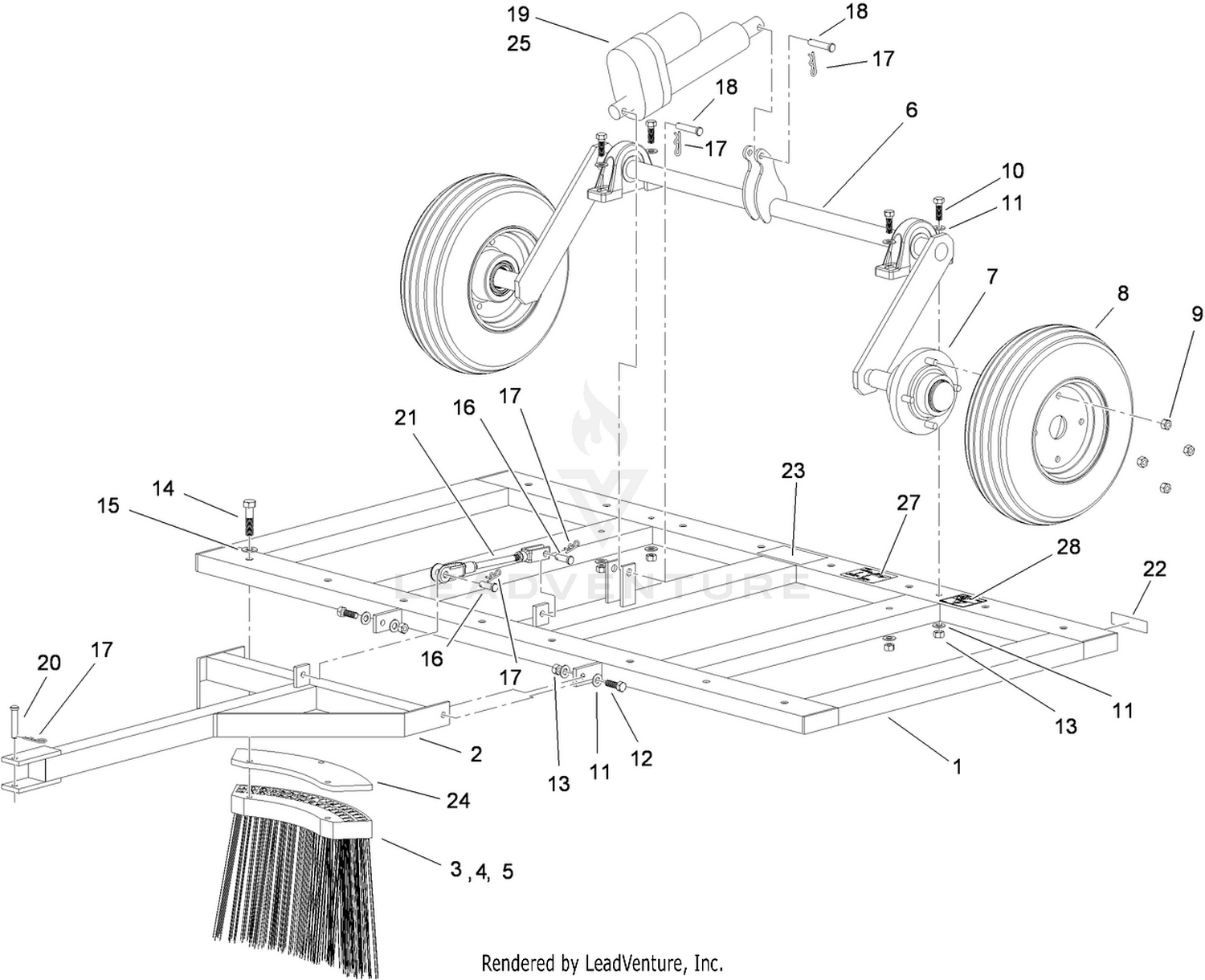 Tow Behind Synthetic Turf Conditioner Assembly