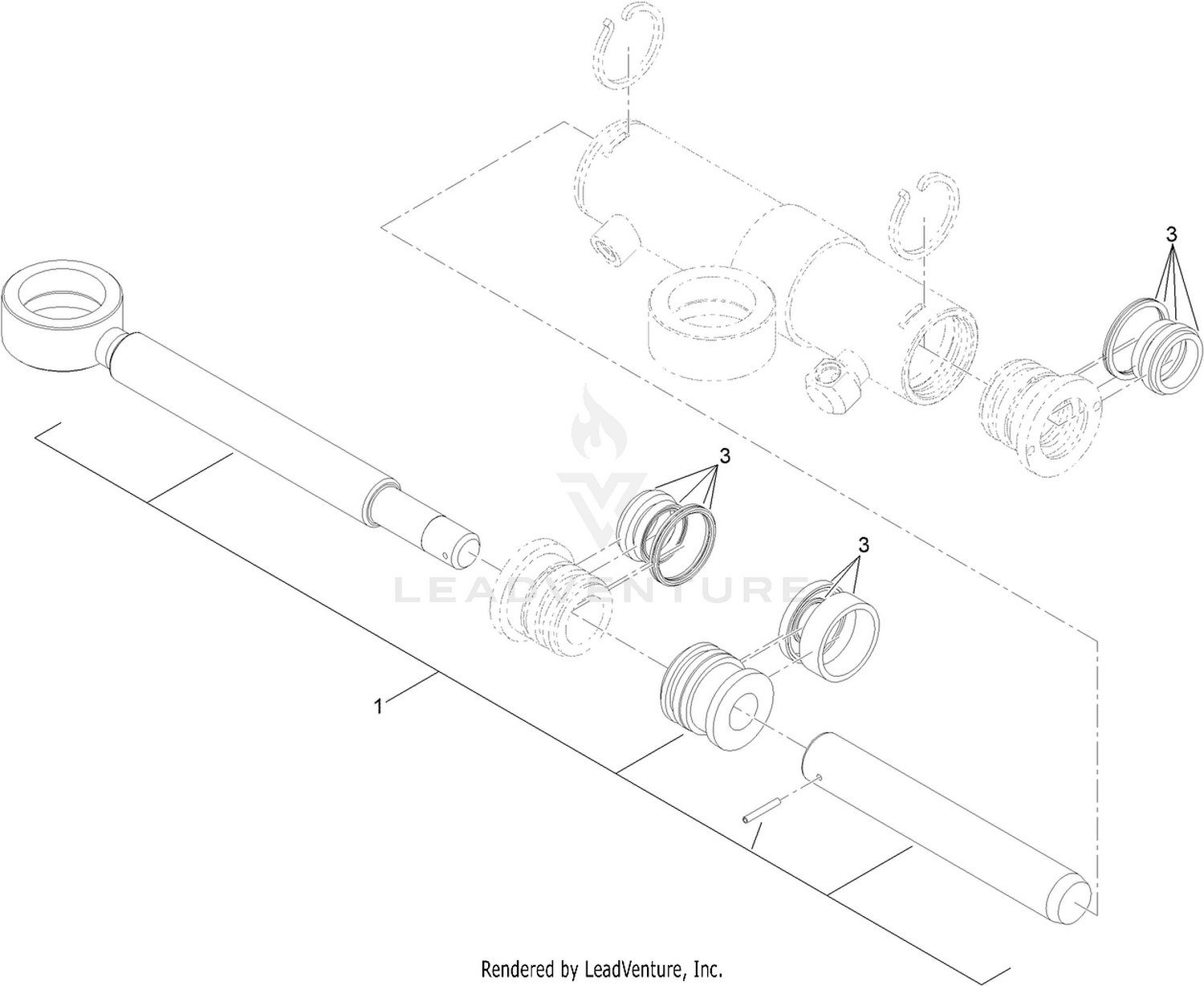 Hydraulic Cylinder Assembly No. 125-0720
