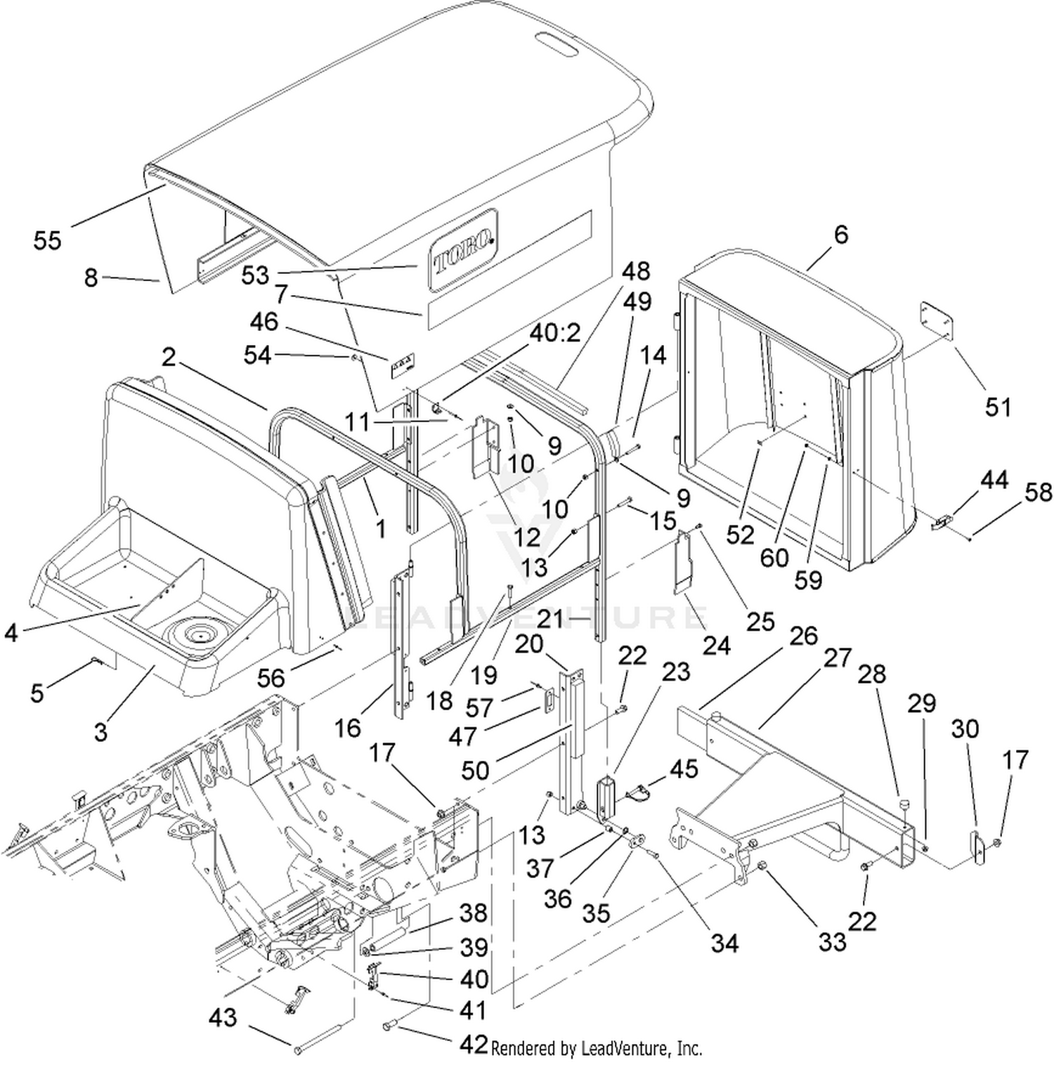 Hood Screen and Bumper Assembly