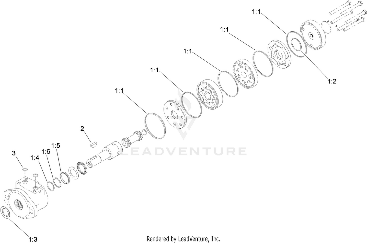 Hydraulic Motor Assembly No. 117-0706
