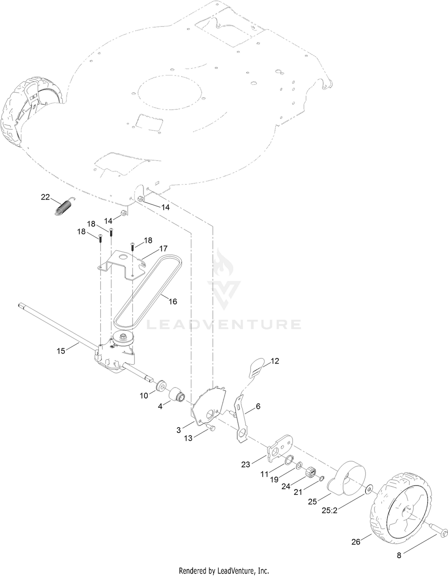 Front Wheel and HOC Assembly