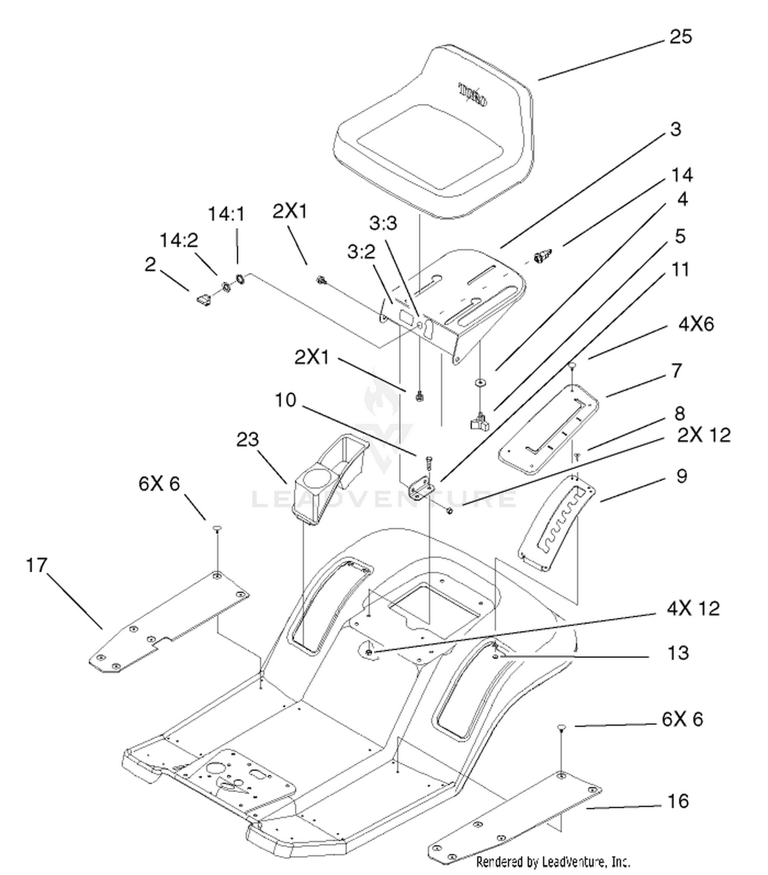 Rear Body and Seat Assembly
