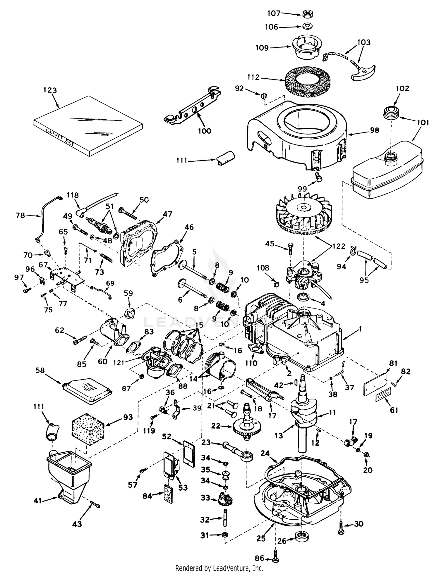 Engine Tecumseh Model Lav30-30505k