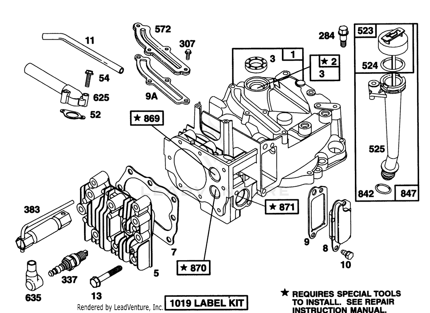 Engine Briggs  Stratton Model 122702-0182-01