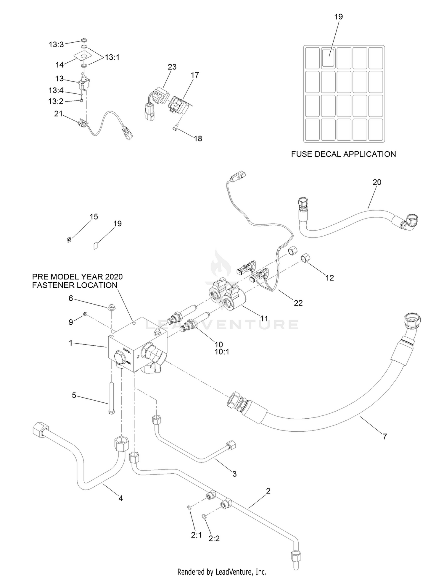 GM4500/4700 Manual Flow Divider Assembly