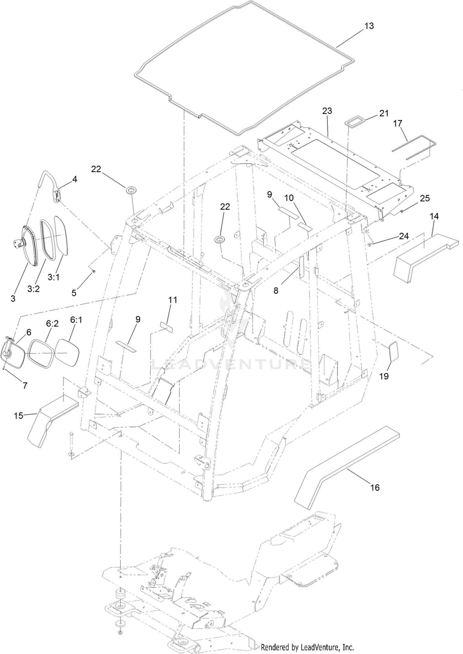 Frame, Mount and Seal Assembly