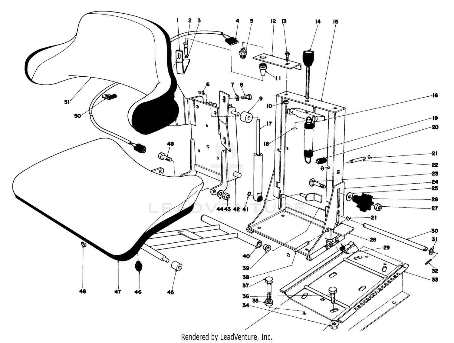 Suspension Seat Kit Model No. 03542 (optional)