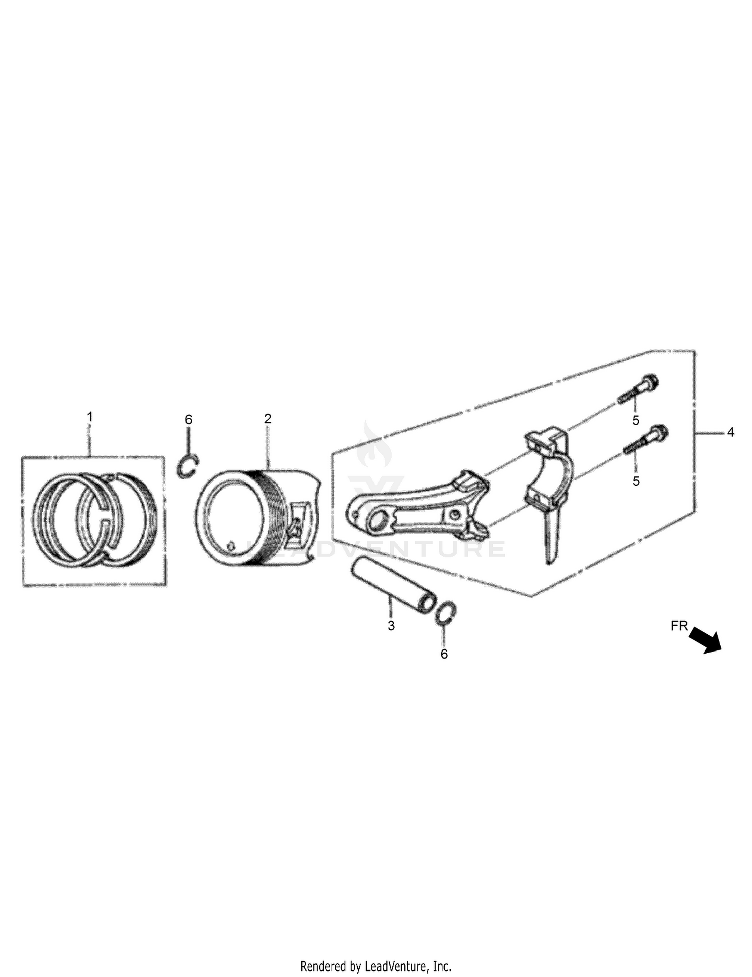 Piston and Connecting Rod Assembly