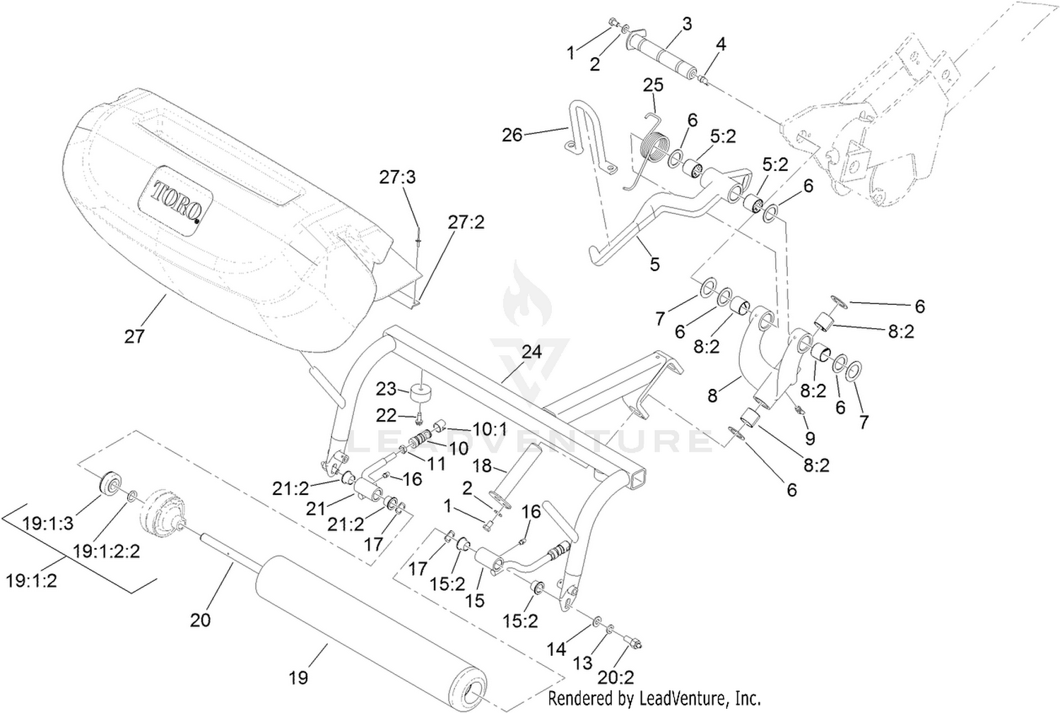 Right Pull Frame Assembly