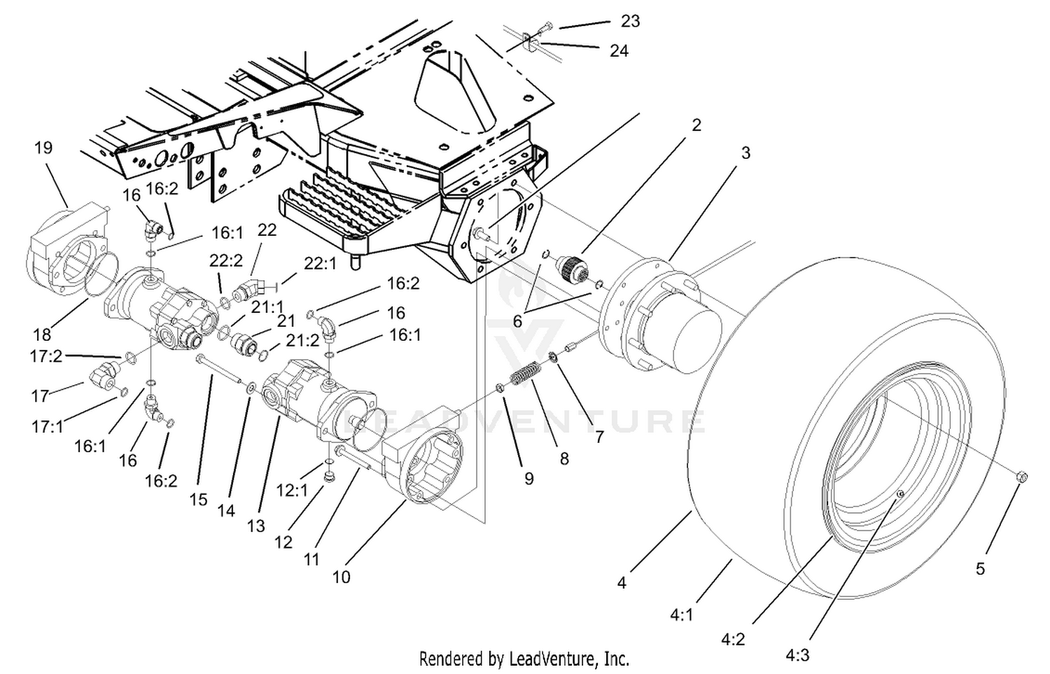 Front Drive and Brake Assembly