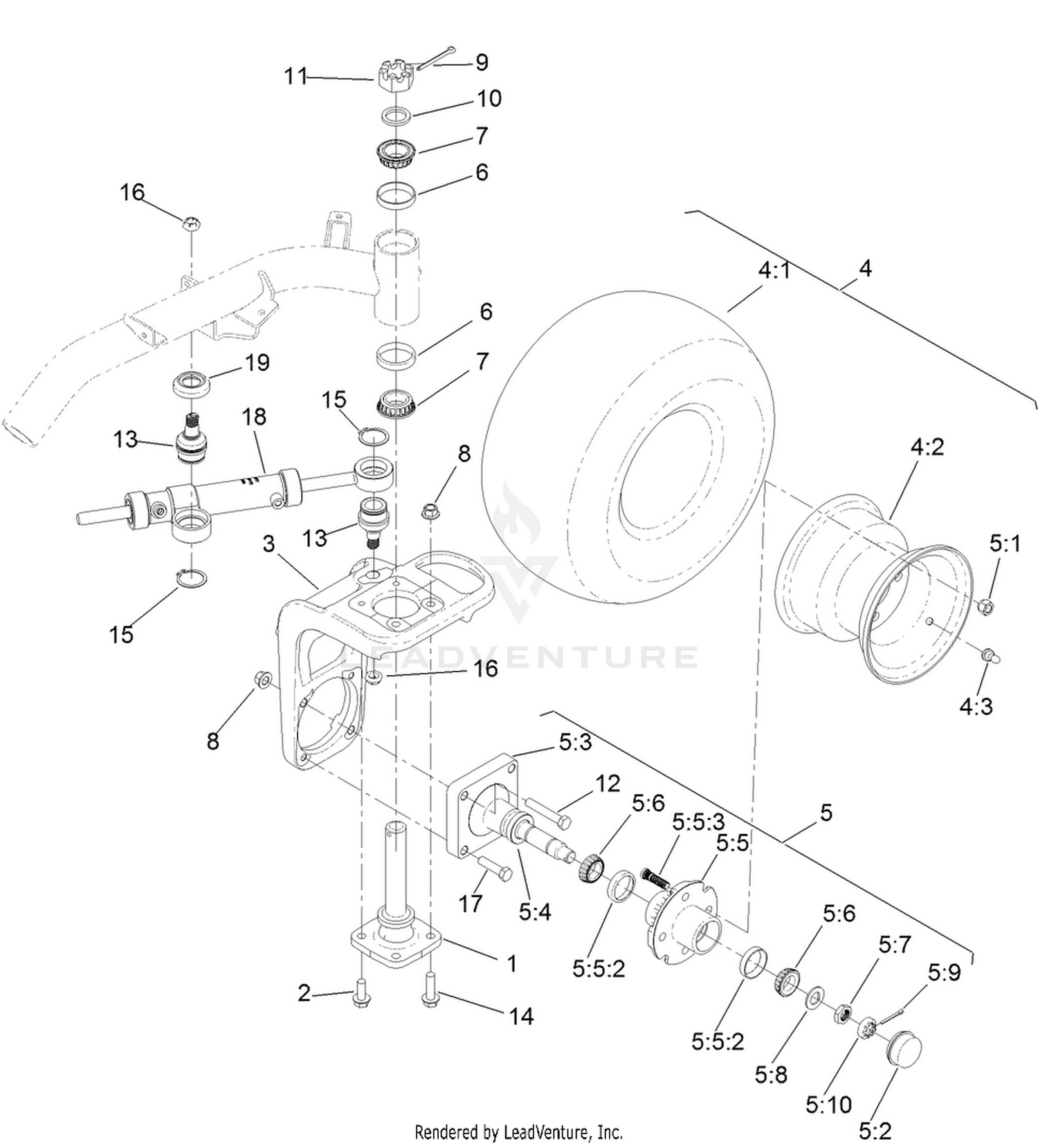 Back Wheel Assembly
