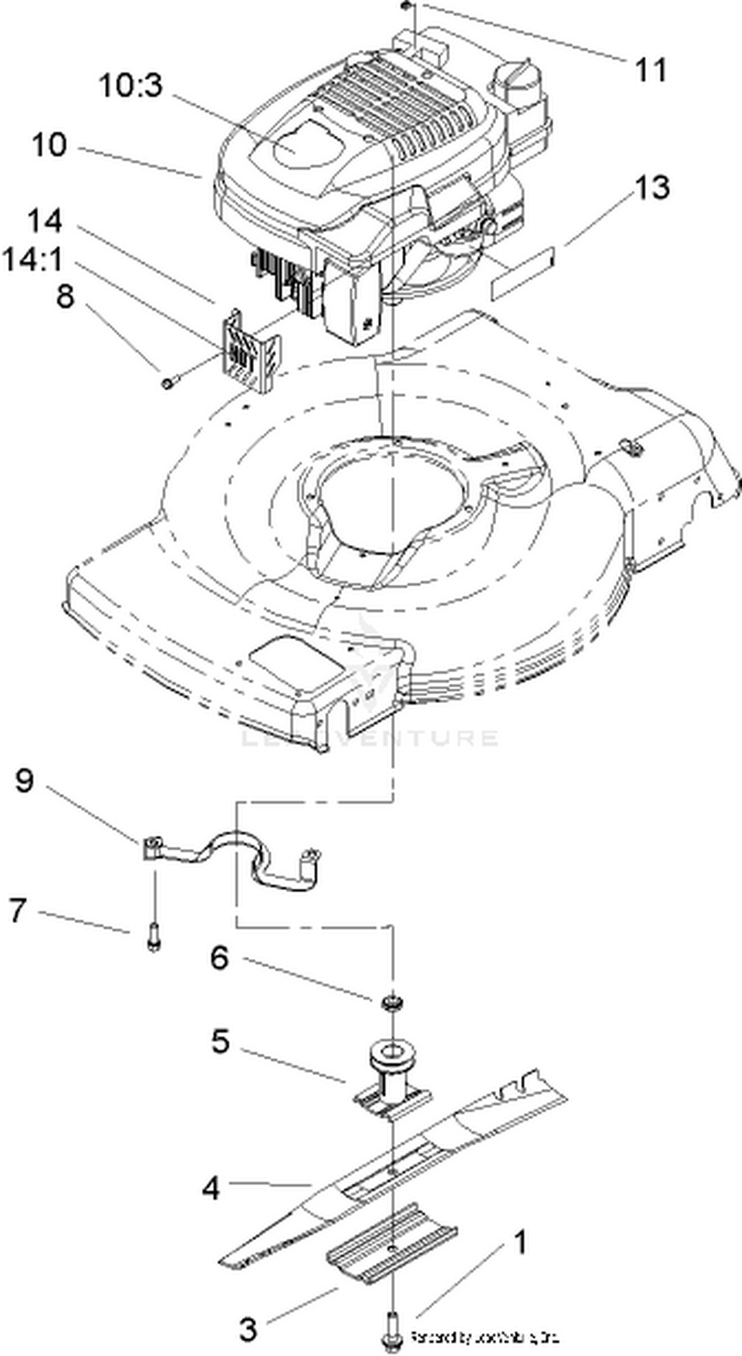 Engine and Blade Assembly