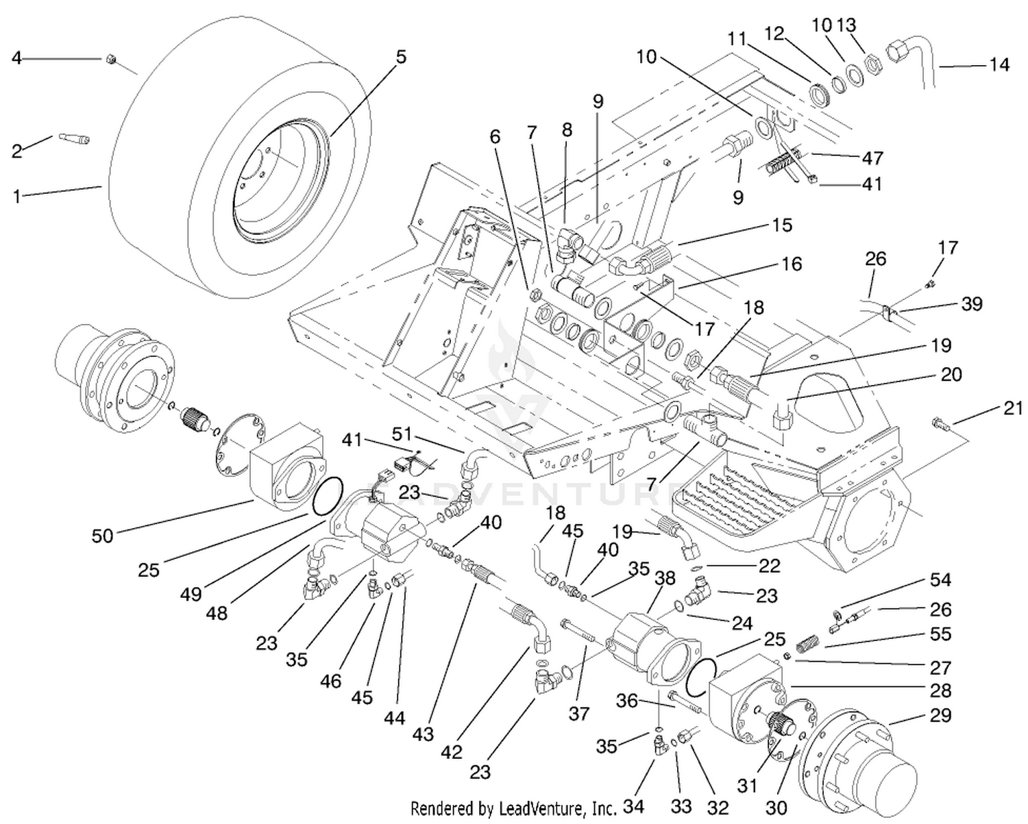 Front Hydraulic Drive  Brake Asm. (continued)