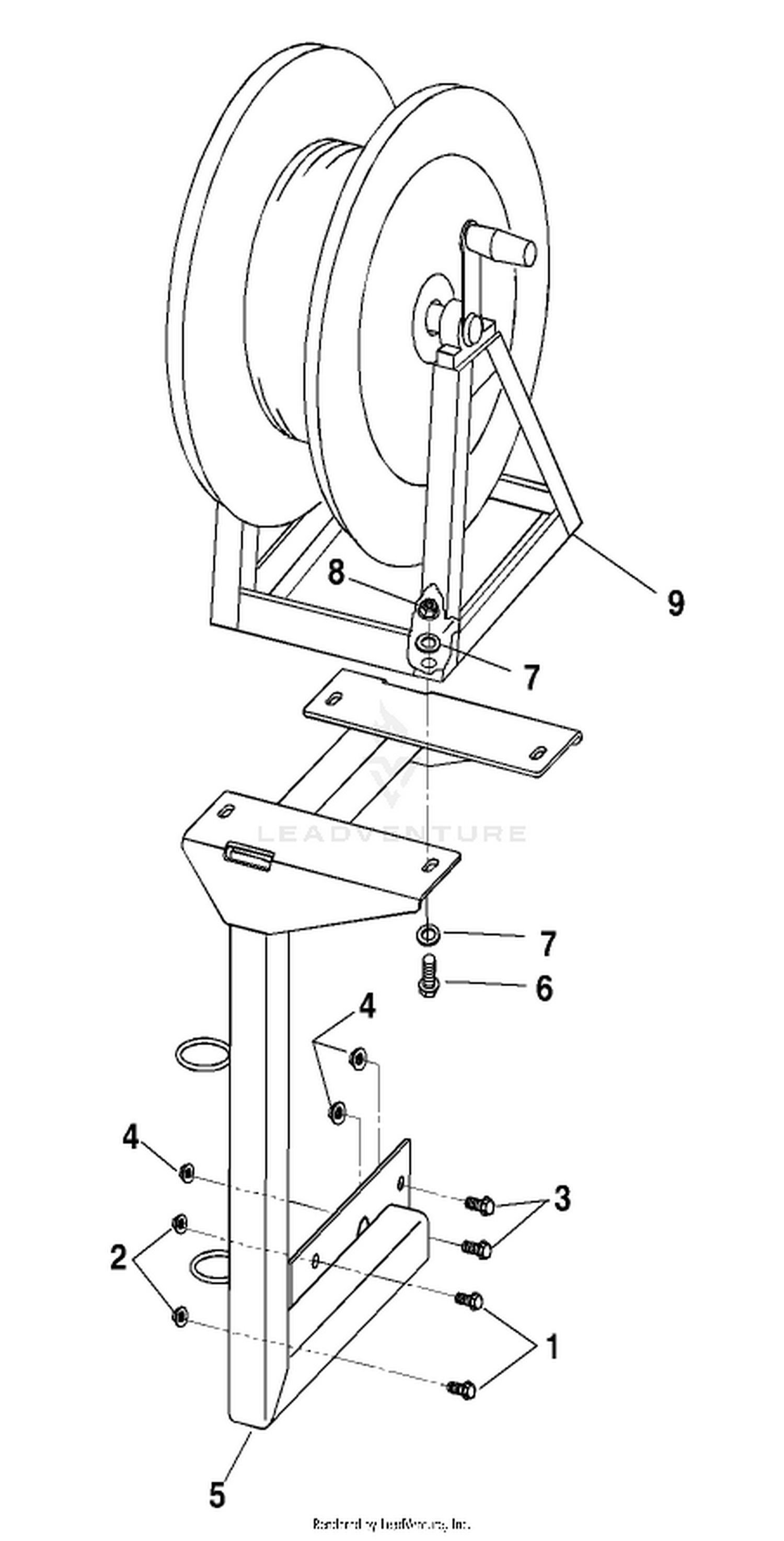 HOSE REEL FRAME