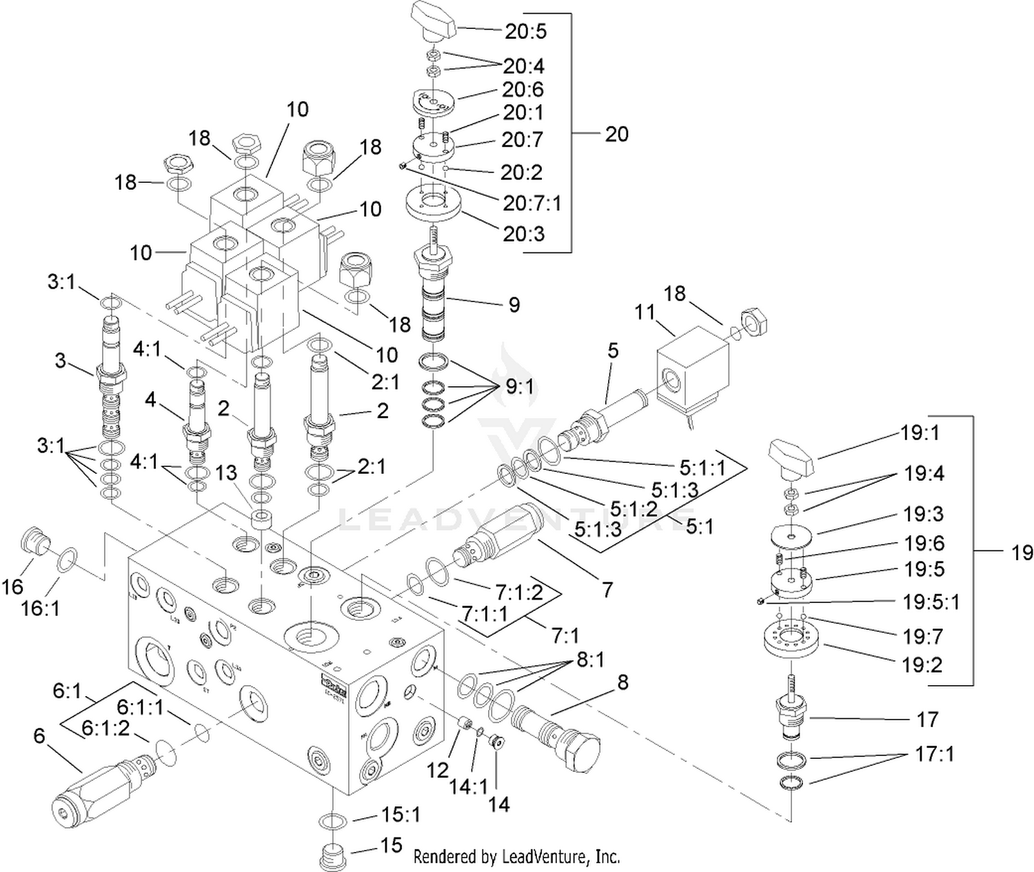 Mow/Lift Manifold Assembly No. 107-2570