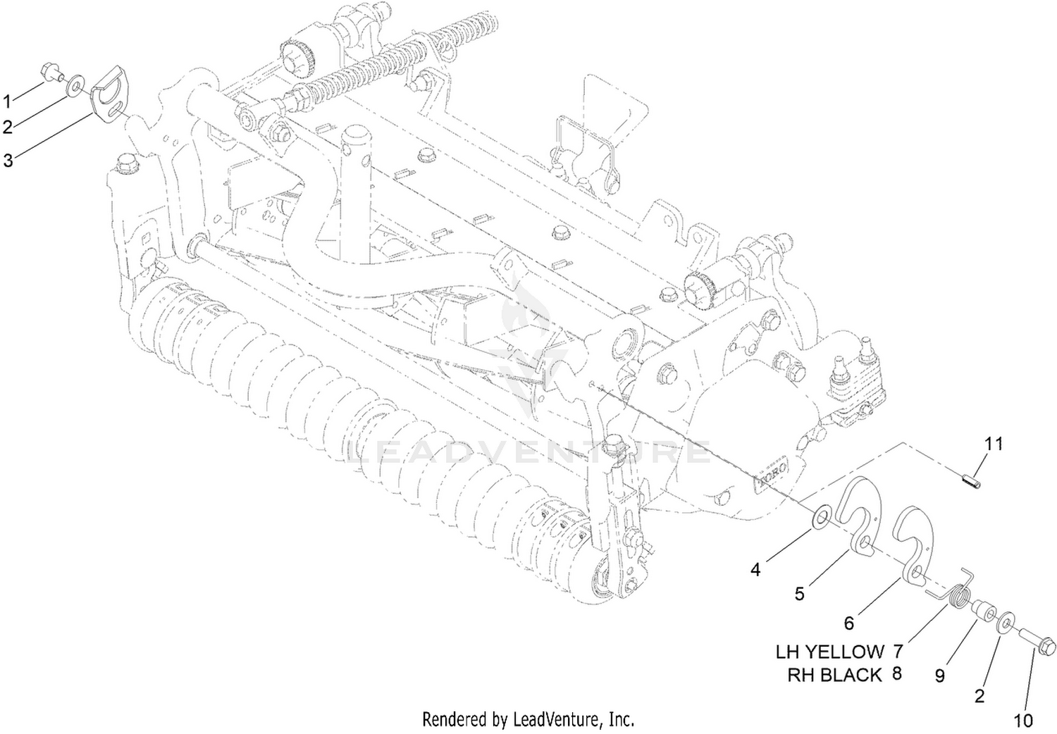 Grass Basket Hardware Kit Assembly No. 147-1000