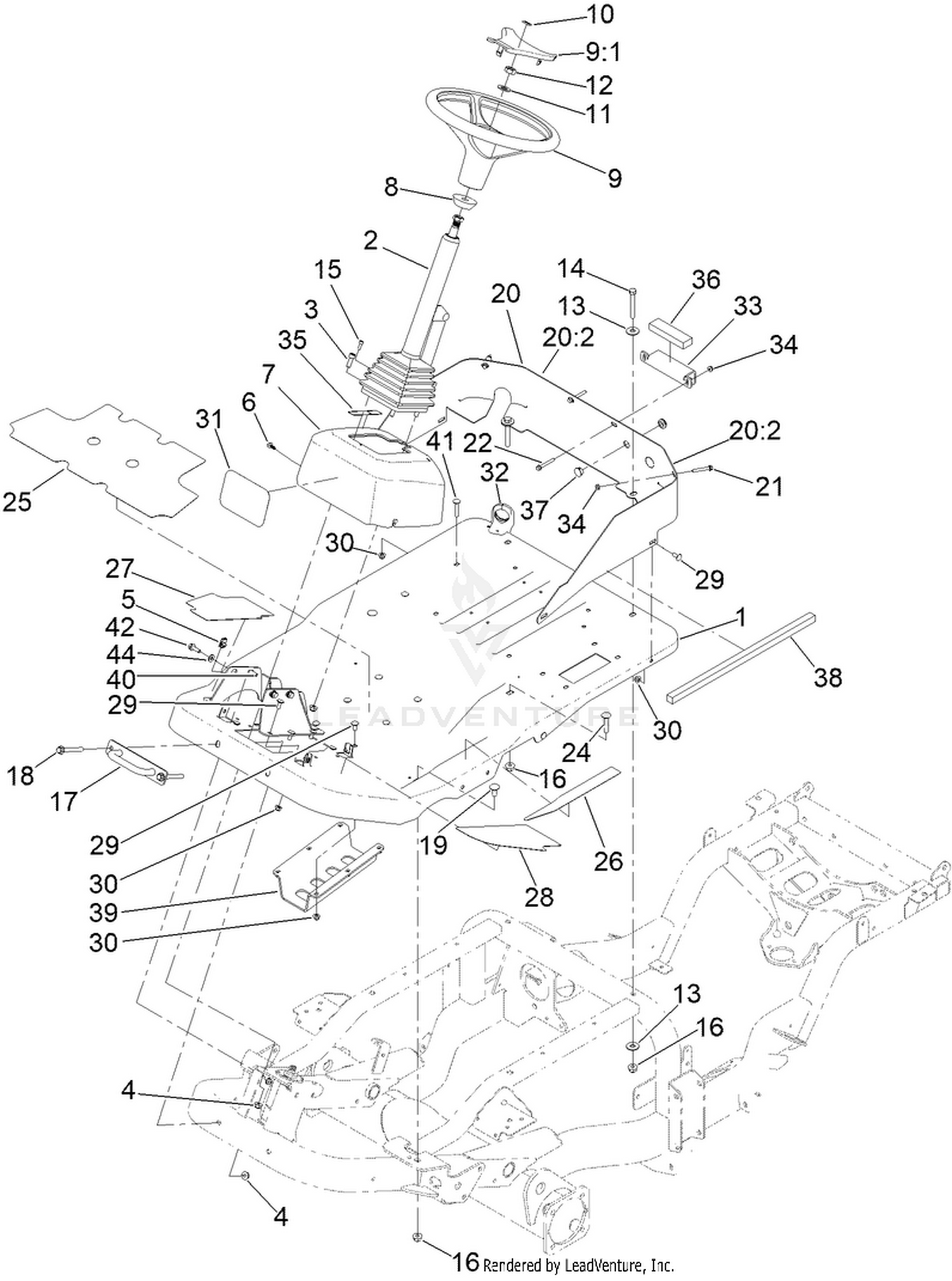 Platform, Steering and Console Assembly