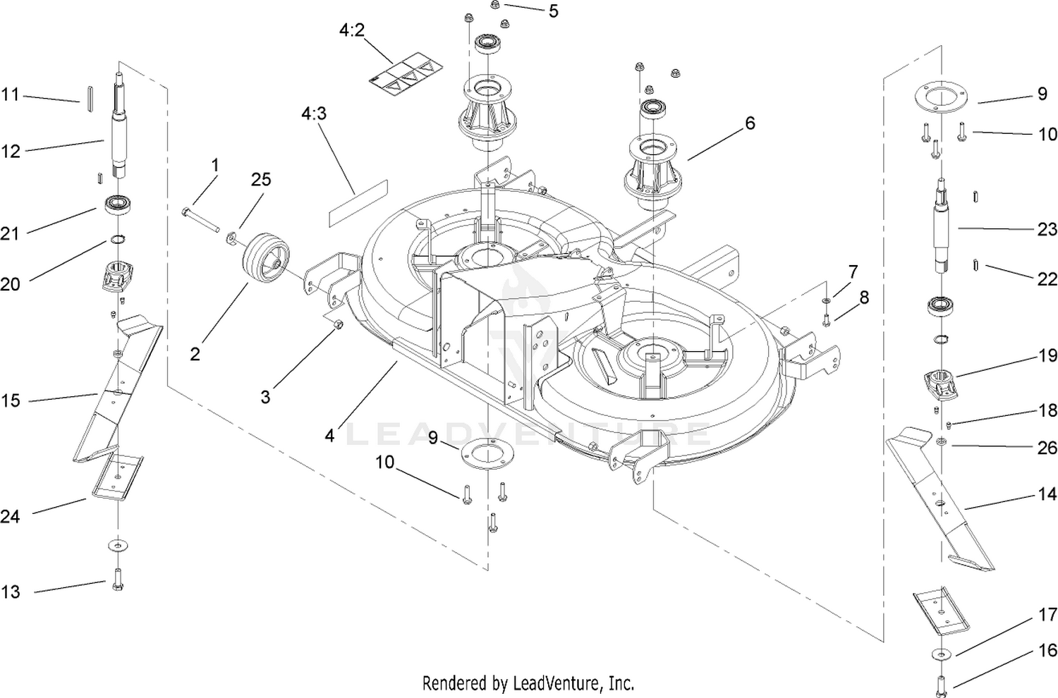 Cutting Pan and Mower Housing Assembly
